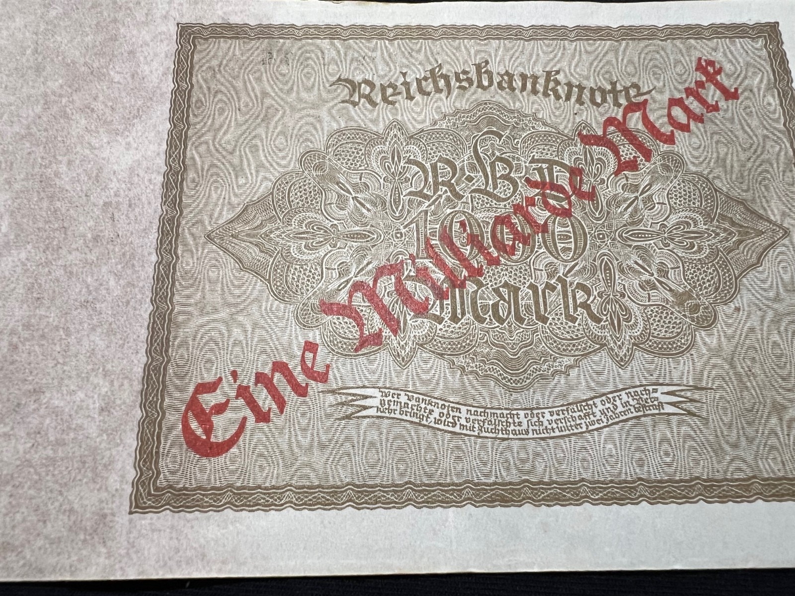 1922 German 1 Billion Mark Banknote WW1 Military Inflation Fascist Hitler Nazi