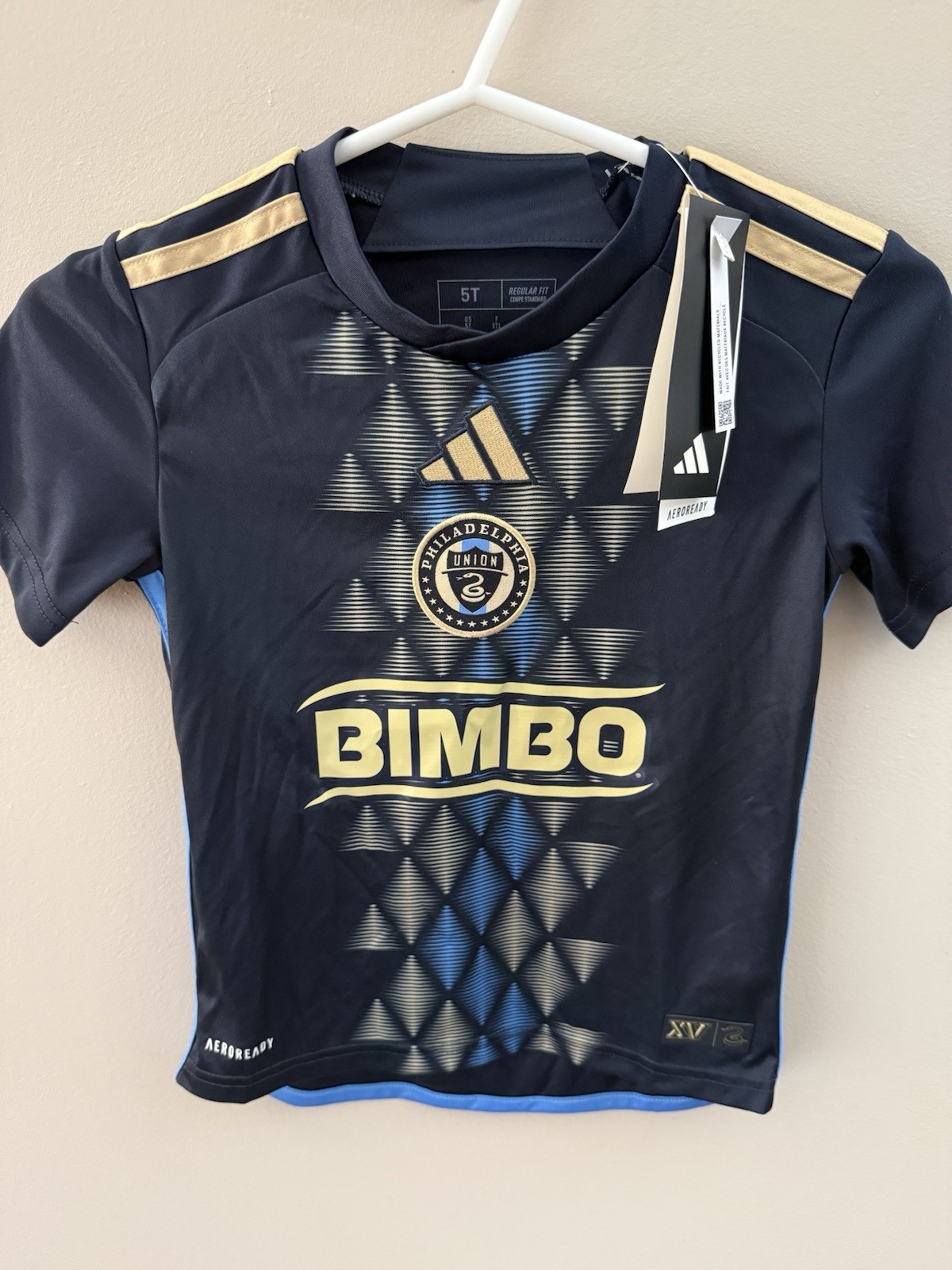 Adidas Philadelphia Union Youth Home Jersey IP5996 Night Navy/Gold 5T (children)