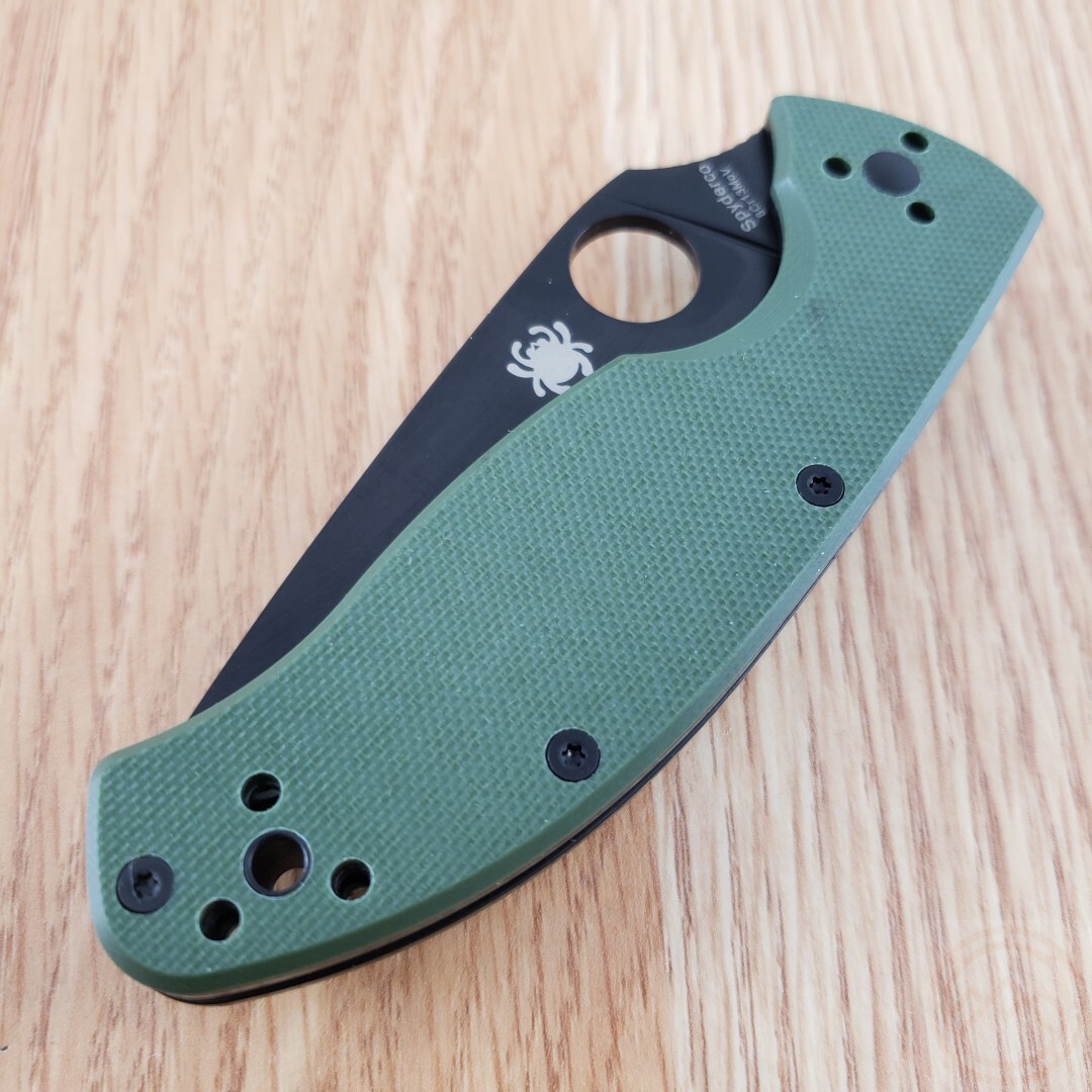 Spyderco Tenacious Linerlock Folding Knife 3.38" 8Cr13MoV Steel Blade G10 Handle