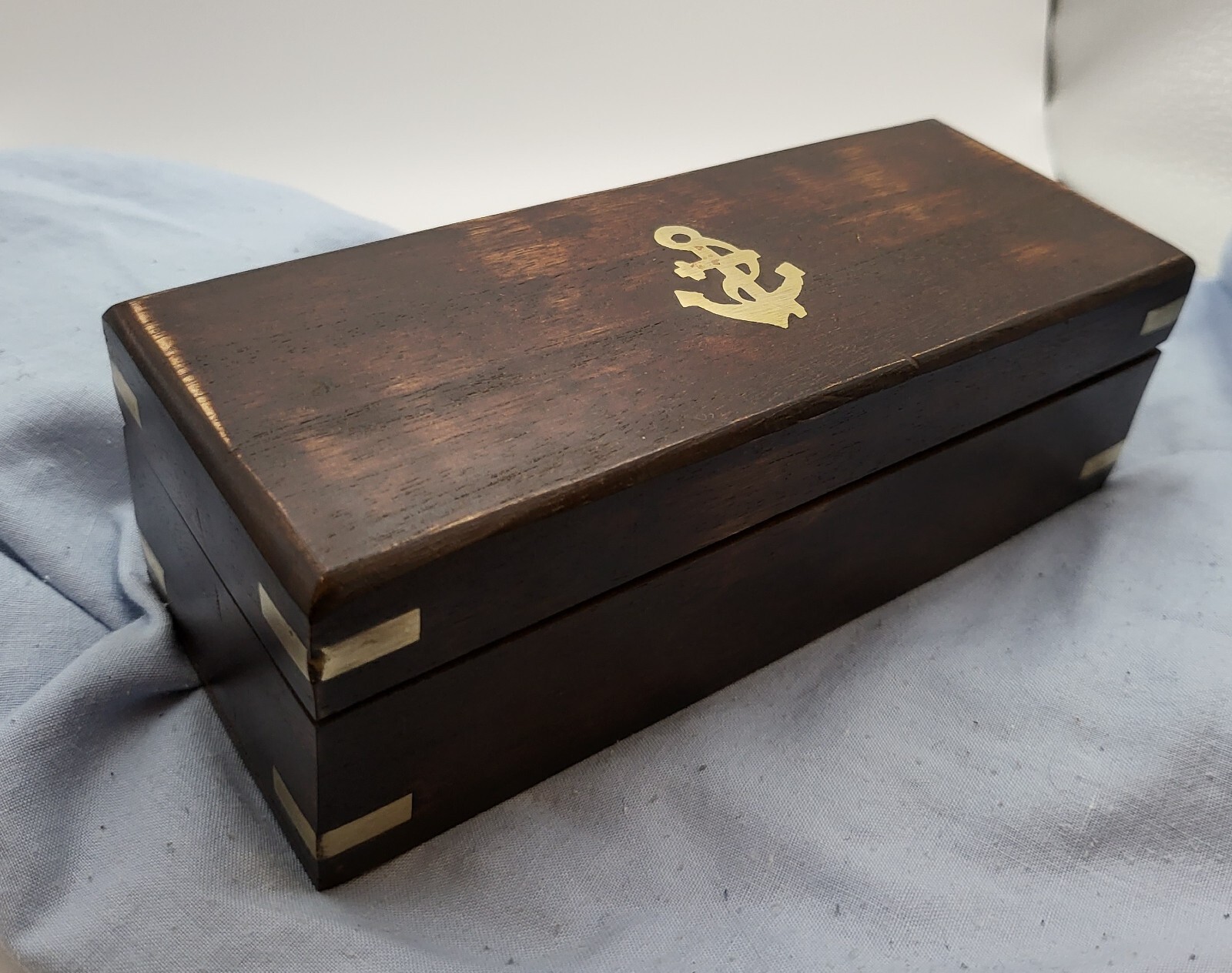 Vintage Telescope Antique Astronomy Space Stars Old Gold Lustre Wooden Box Retro