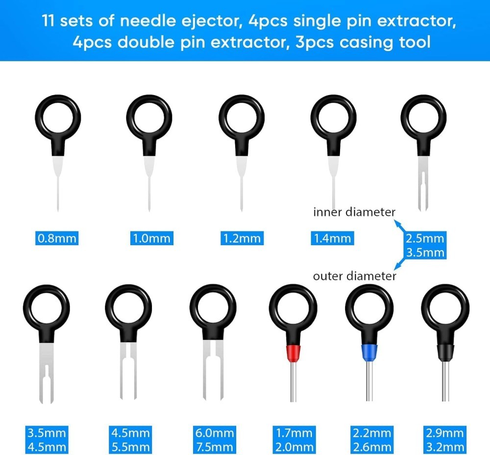 82Pcs Terminal Pin Removal Tool Kit Pin Extractor Tool Set Wire Terminal Release