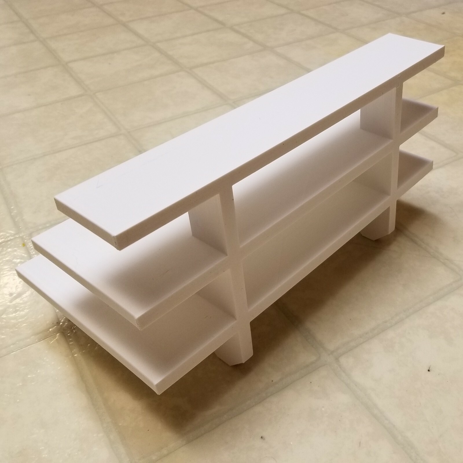 10 inch 3-Tier White Funko Pop! Display Shelf Stand with Equal Length Shelves