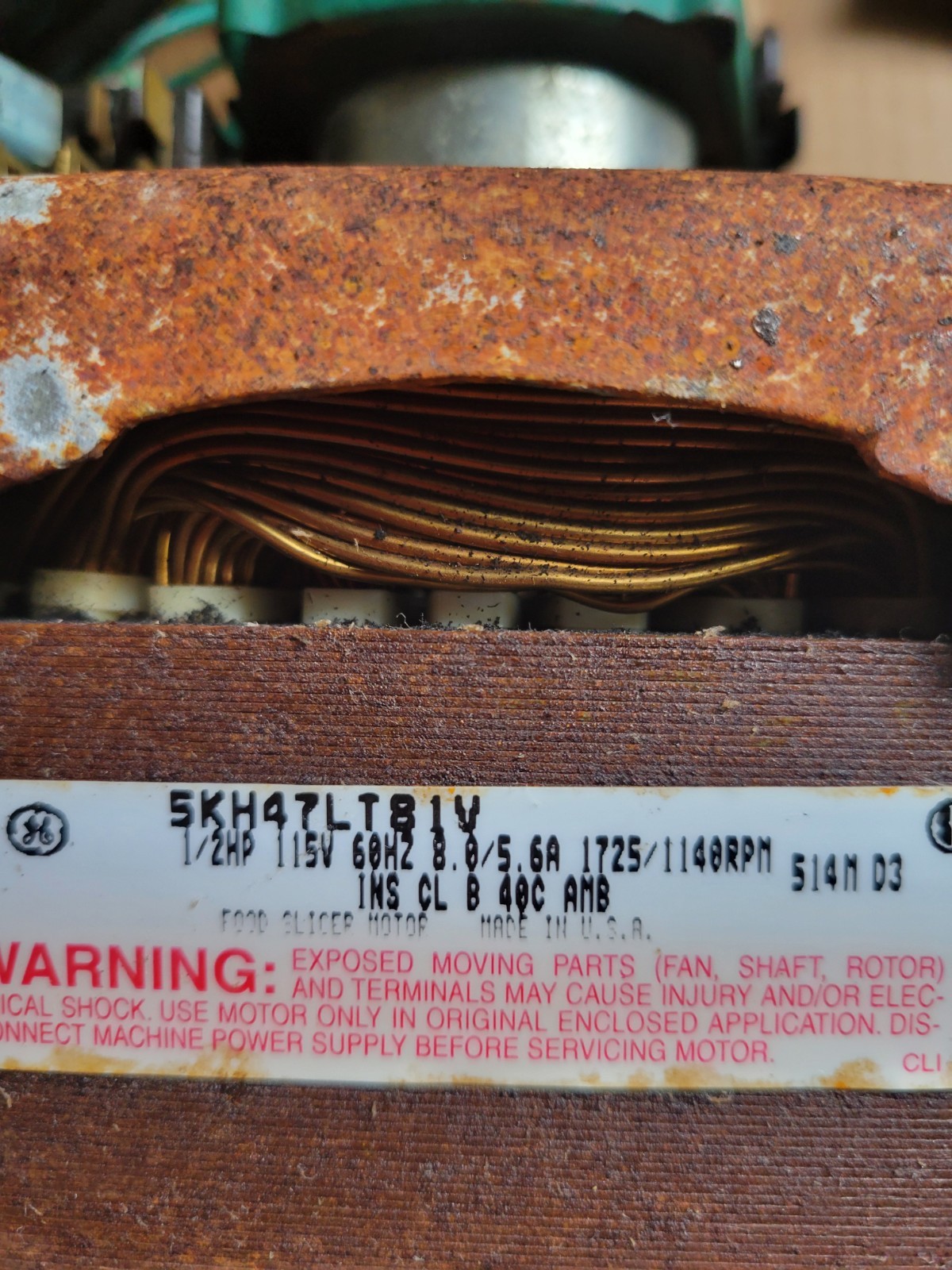 Berkel Slicer Model 909/1 Complete GE Motor Assembly + All Electrical Components