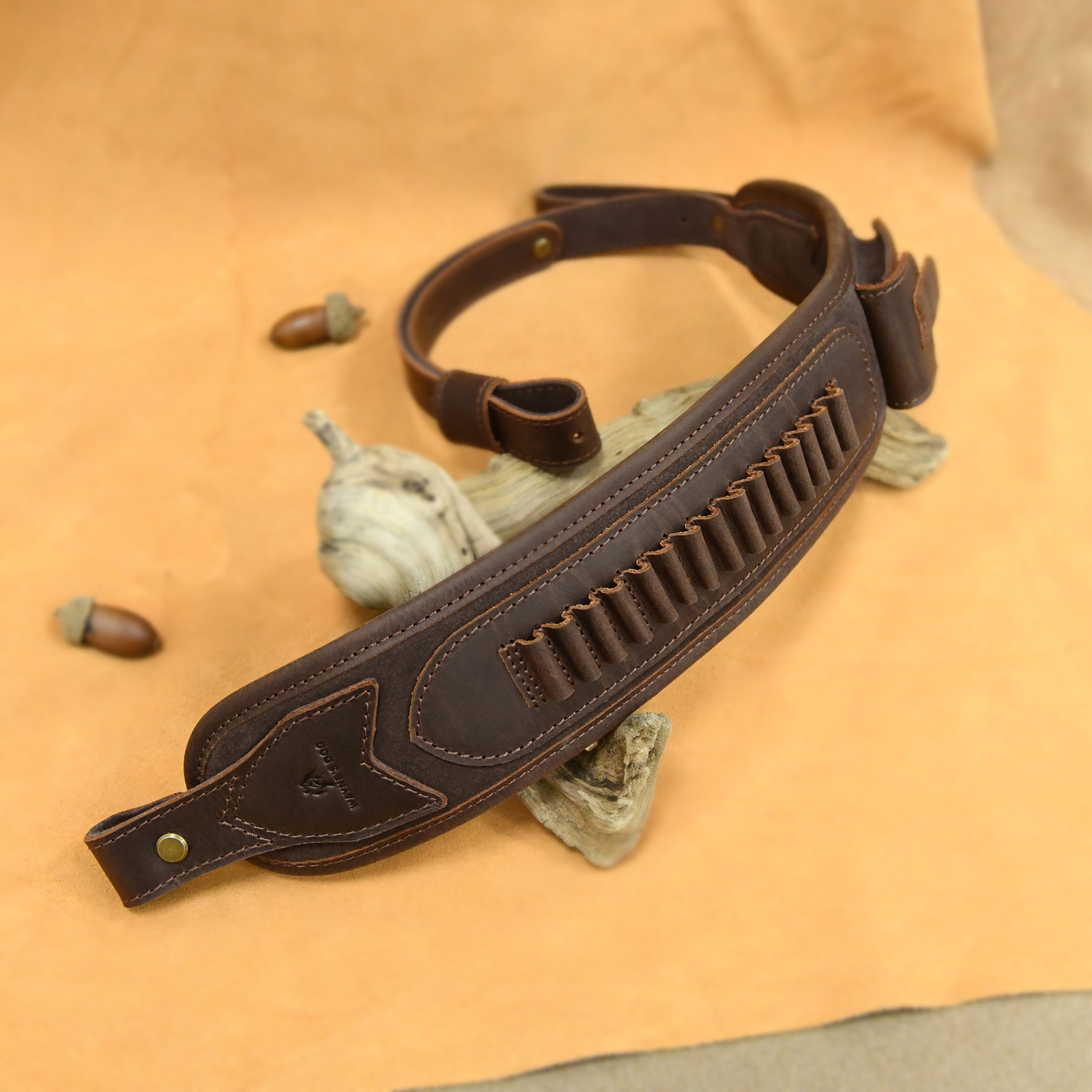 Leather Rifle Carry Sling Shotgun Shoulder Strap for .30-30.22LR 12GA.30-06 .308