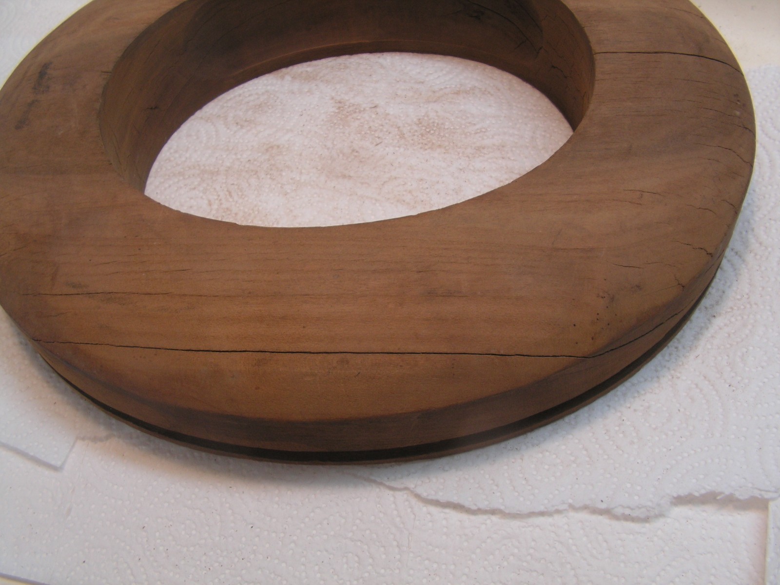 Antique Wooden Block Hat Brim Mold Millinery Form 32 6 3/4 2 5/8? 11" 12 5/8"