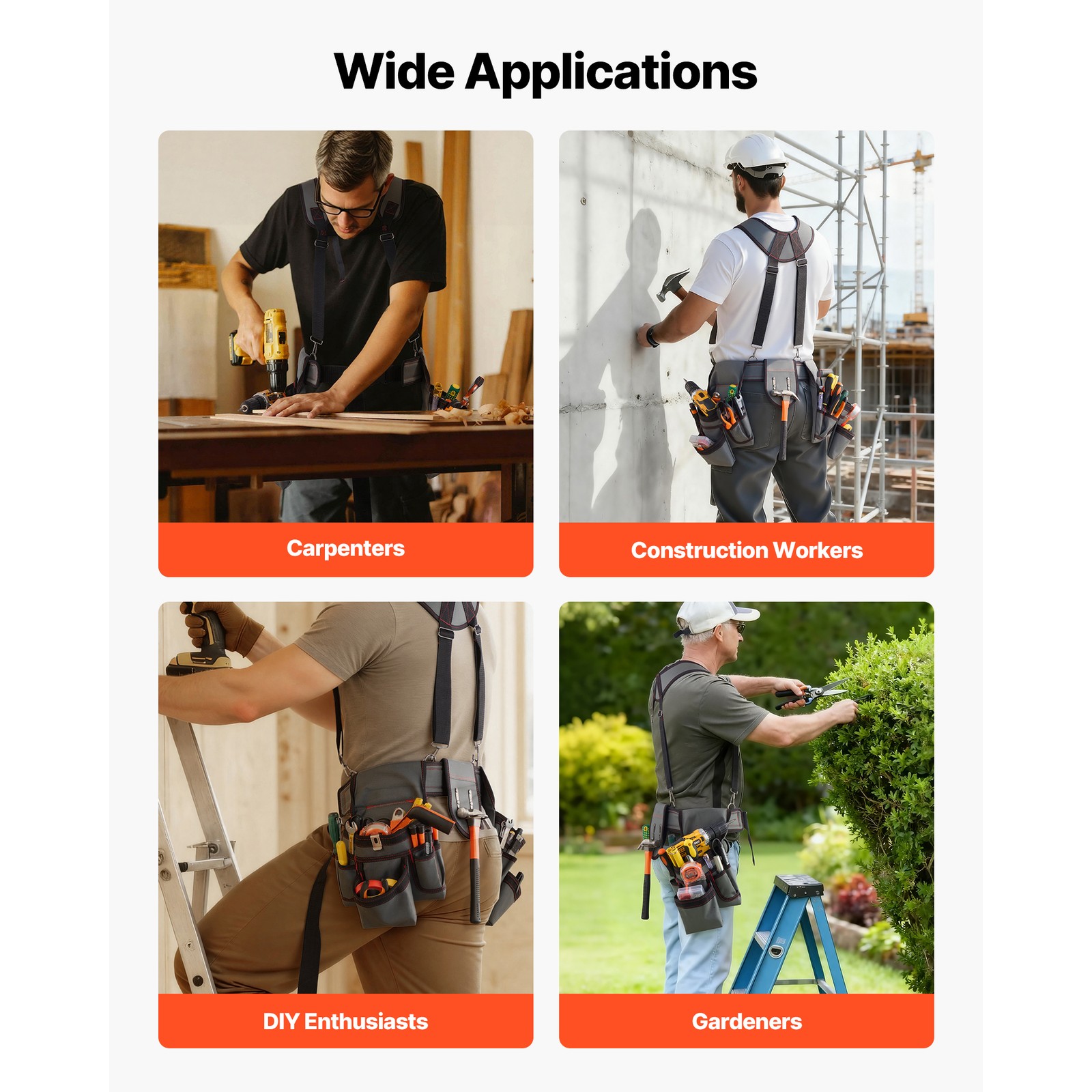 Uimoso Electricians Tool Belt with Suspenders and 22-Pocket Tool Pouch