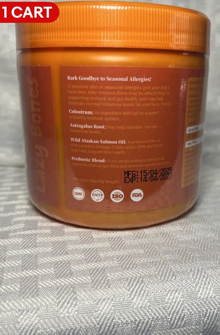 Dog Allergy Skin Relief Chews for Hotspot & Dry Skin, Itchy Skin Relief 4 Paws