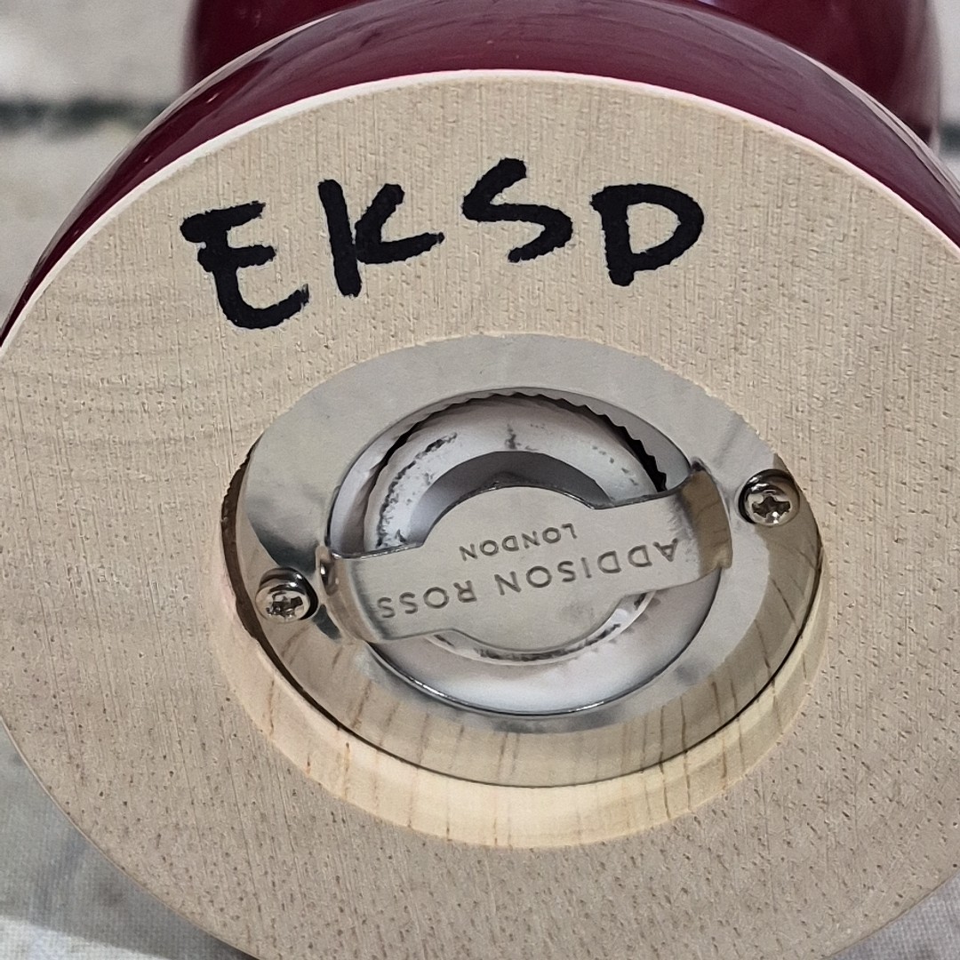 Deep Cherry Red Bobbin Salt And Pepper Mill Grinder 24cm Set Of 2 Addison Ross