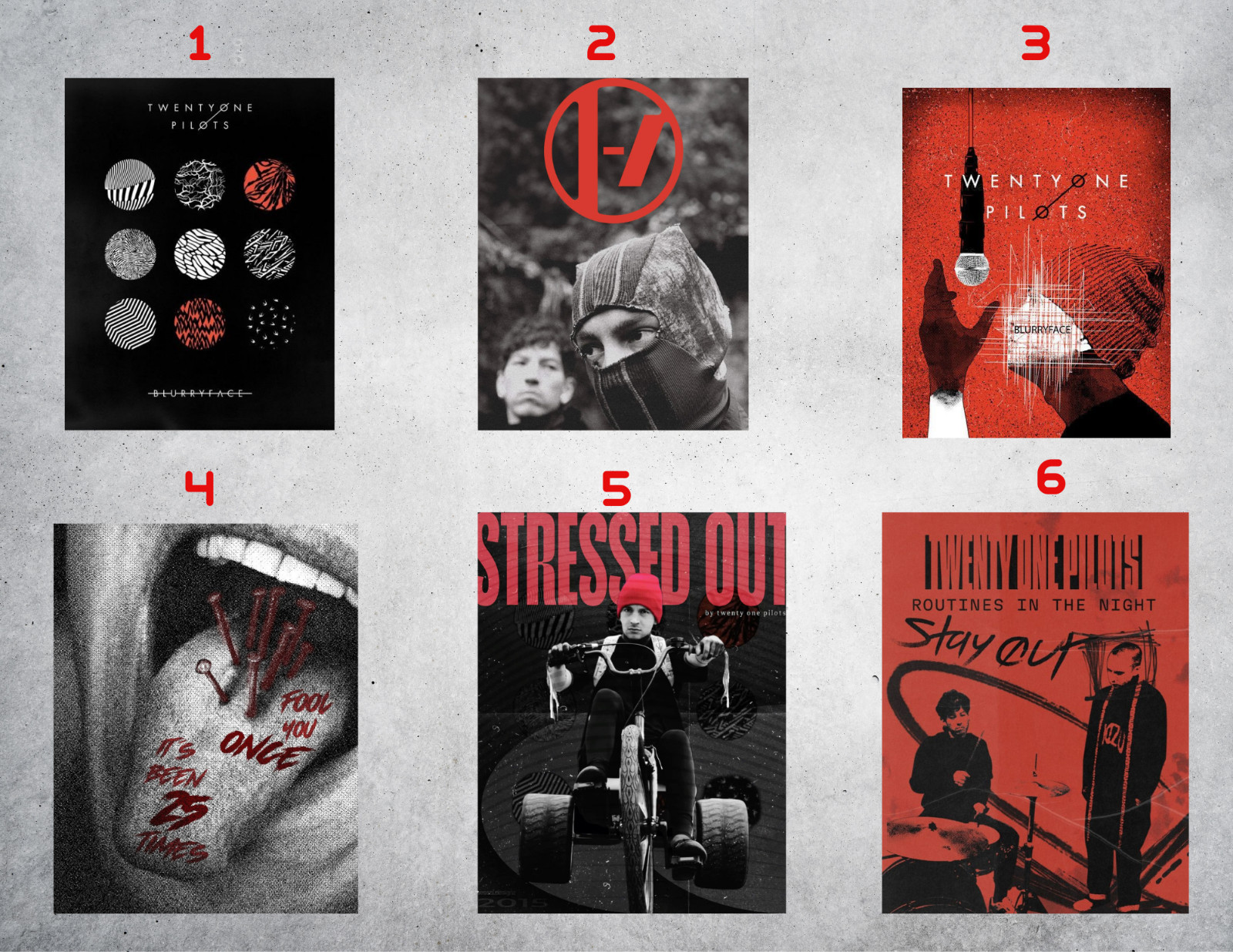 Twentyone Pilots Wall Collage Poster Prints