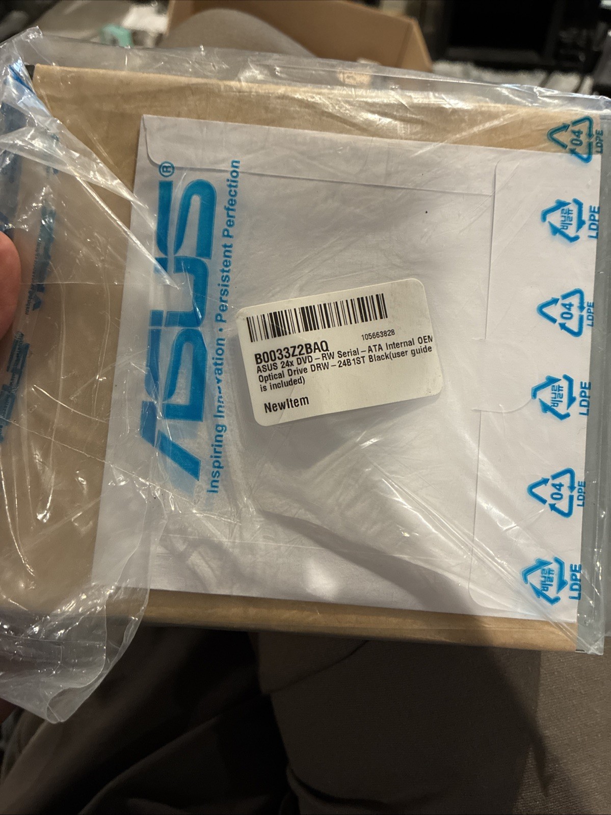 NEW Asus DRW-24B1ST-38 DVD CD Rewritable Optical Disc Drive Burner