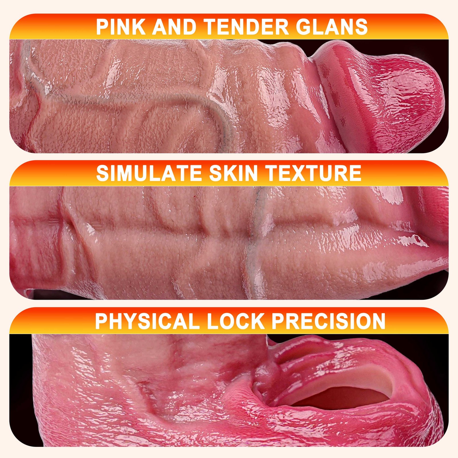 Big Male Cock-Girth-Enlarger-Enhancer-Penis-Extension-Extender-Sheath Sleeve Men