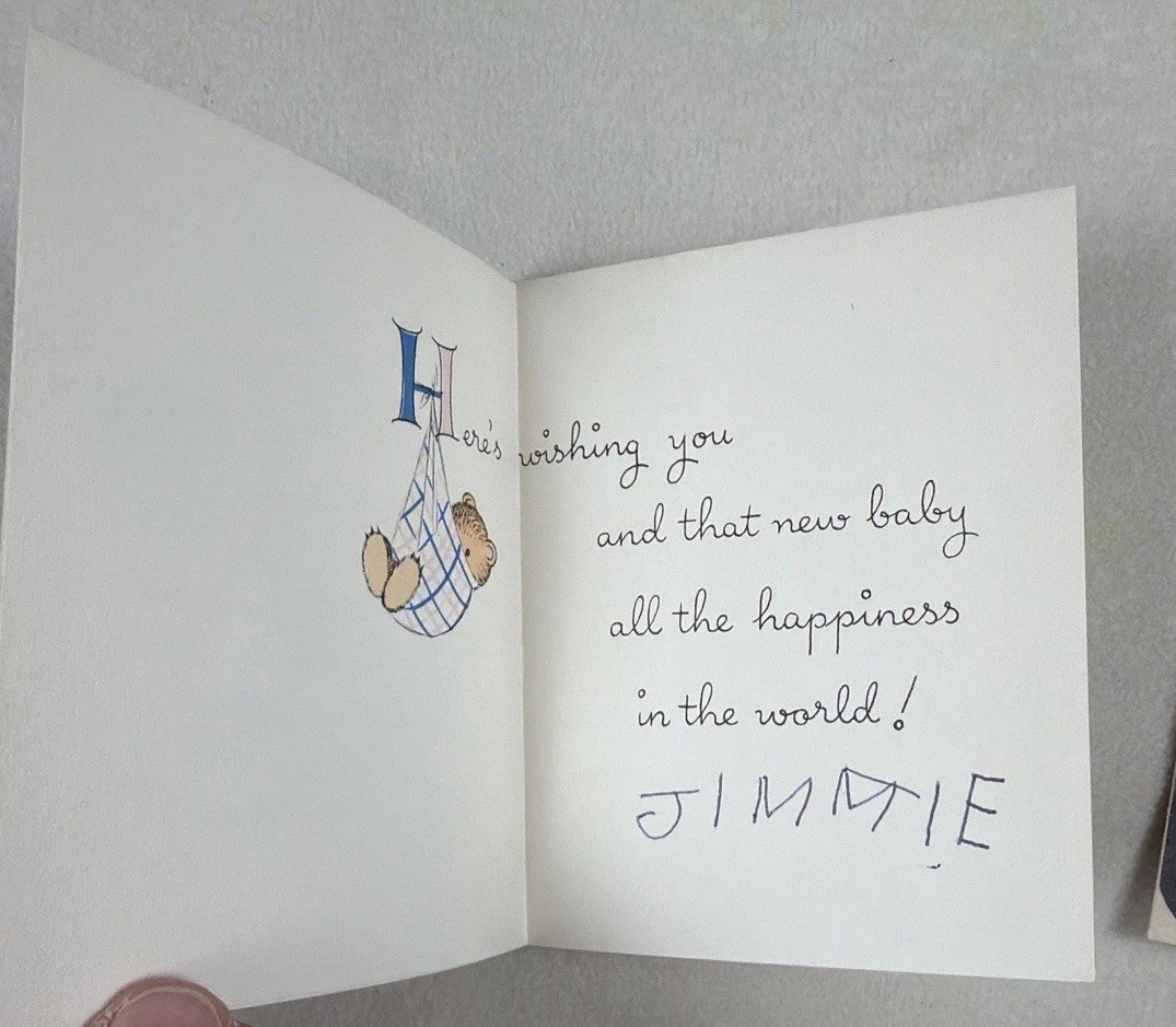 Vintage 1950s Cards Lot Used Die Cut Teddy Bear Pop Up Ephemera AGC Gibson