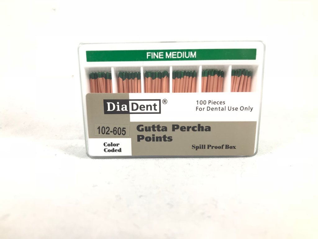 DIADENT Gutta Percha Points Endodontic Product (100 Pieces) Accessory Size