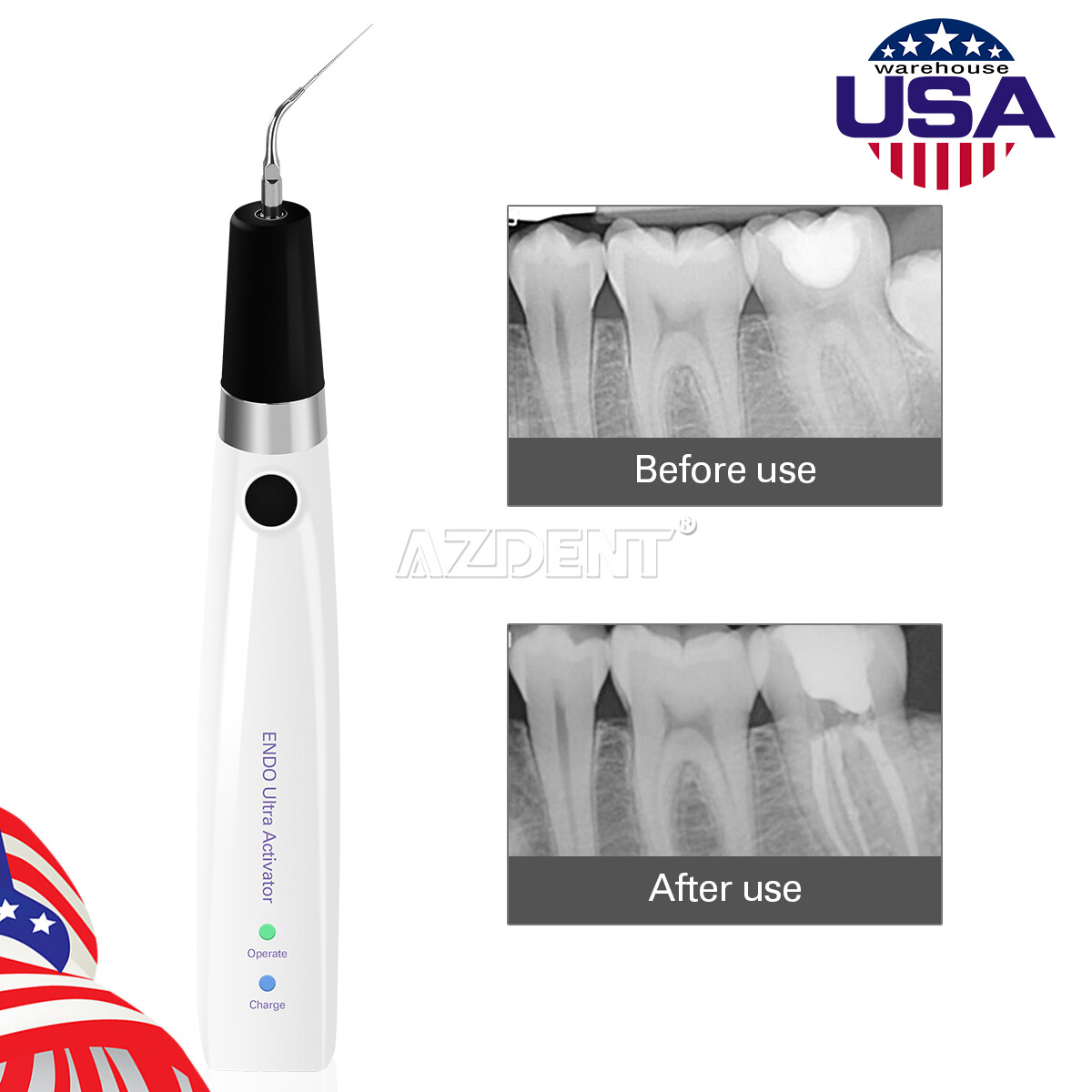 Dental Endo Ultra Activator Ultrasonic Irrigator Root Canal Handpiece 6 Tips