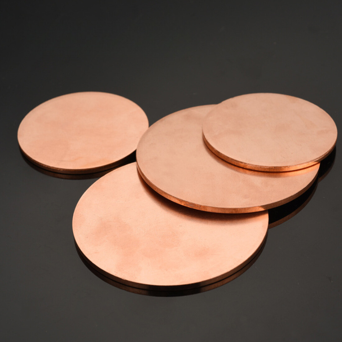 T2 Solids Pure Copper Discs Blanks Metal Round Sheets OD Ø10~300mm Thick 0.3~4mm