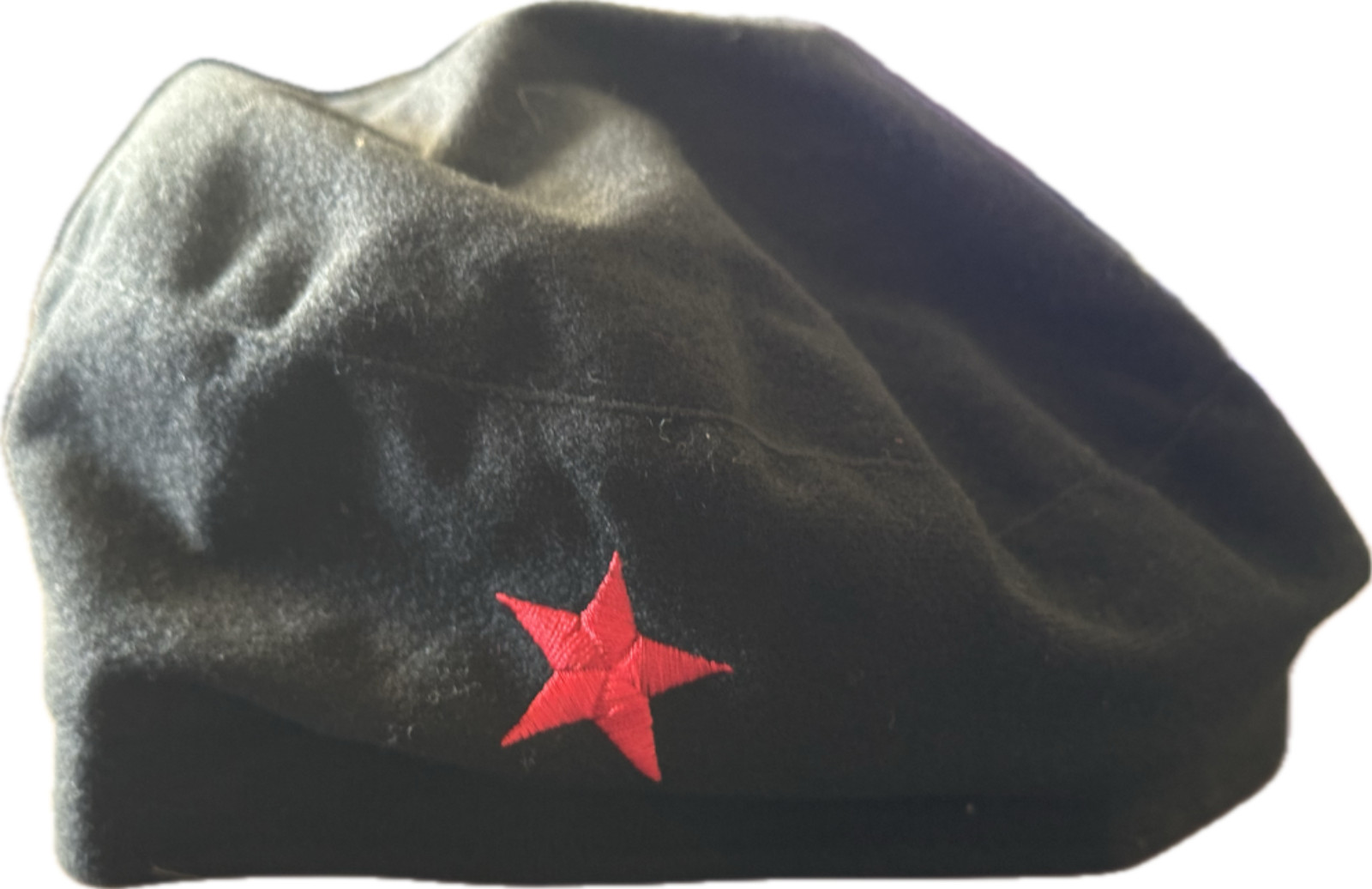 Red Star Beret Black Hat Halloween Costume Che Guevara Cap Russian Soviet Adult