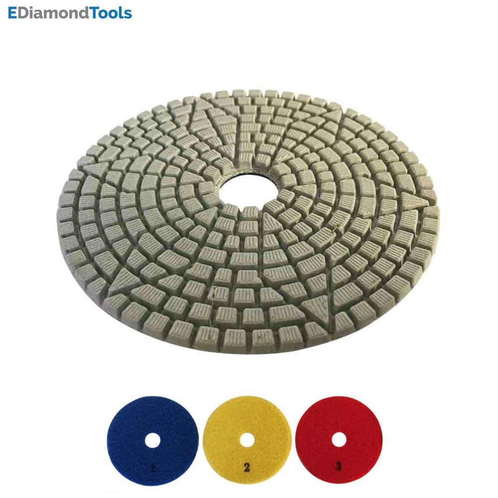 3 Step Stone Polishing Pads for Granite, Travertine, Marble, Limestone, Slate