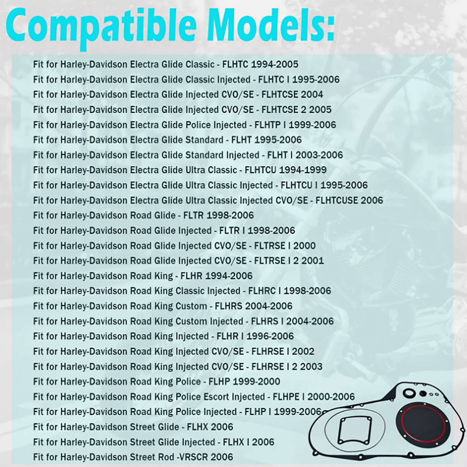 New Clutch Primary Cover Gasket Kit for Harley Electra Glide Road King 1999-2006