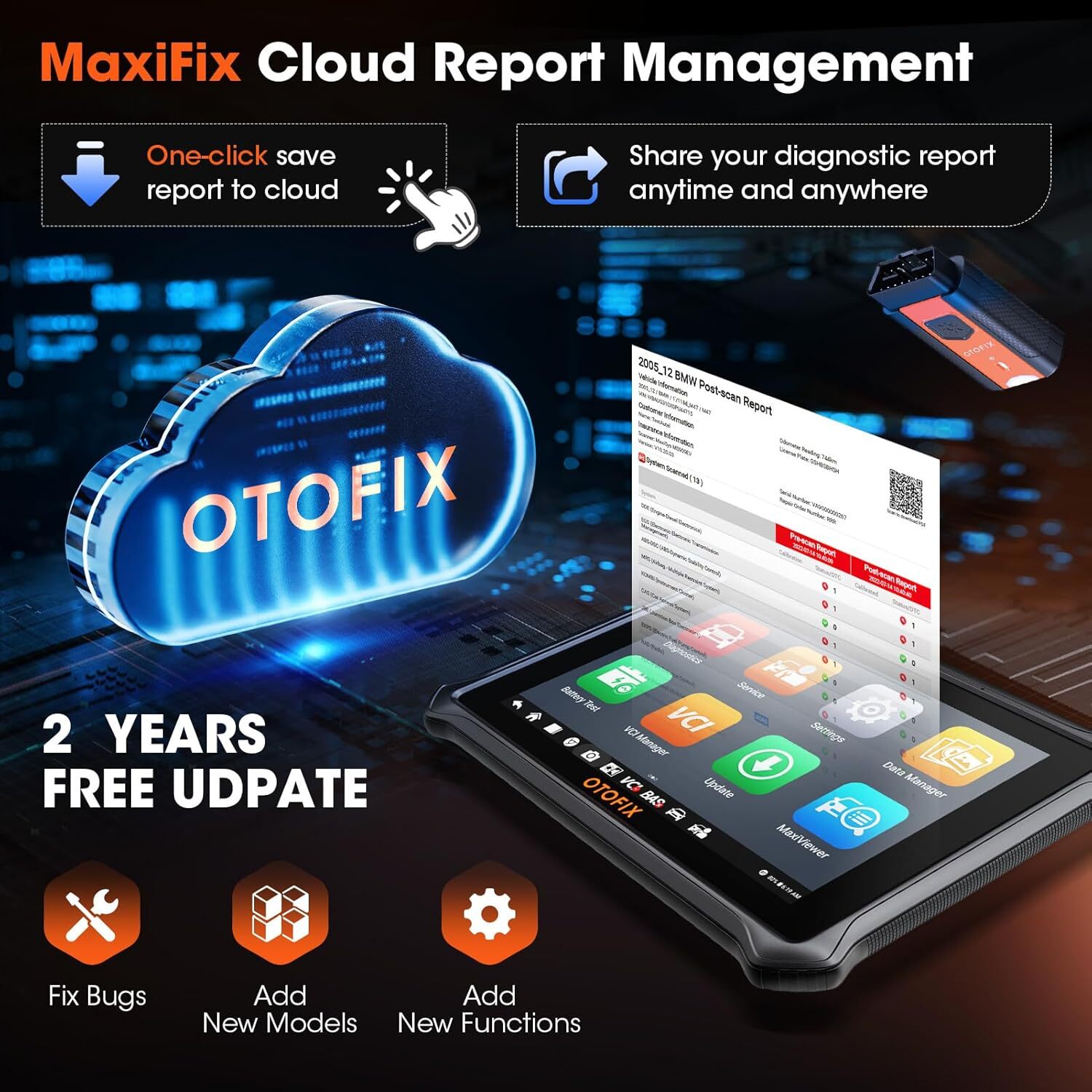 2024 OTOFIX D1 Lite Car Bidirectional Scanner Full System Diagnostic Coding Tool