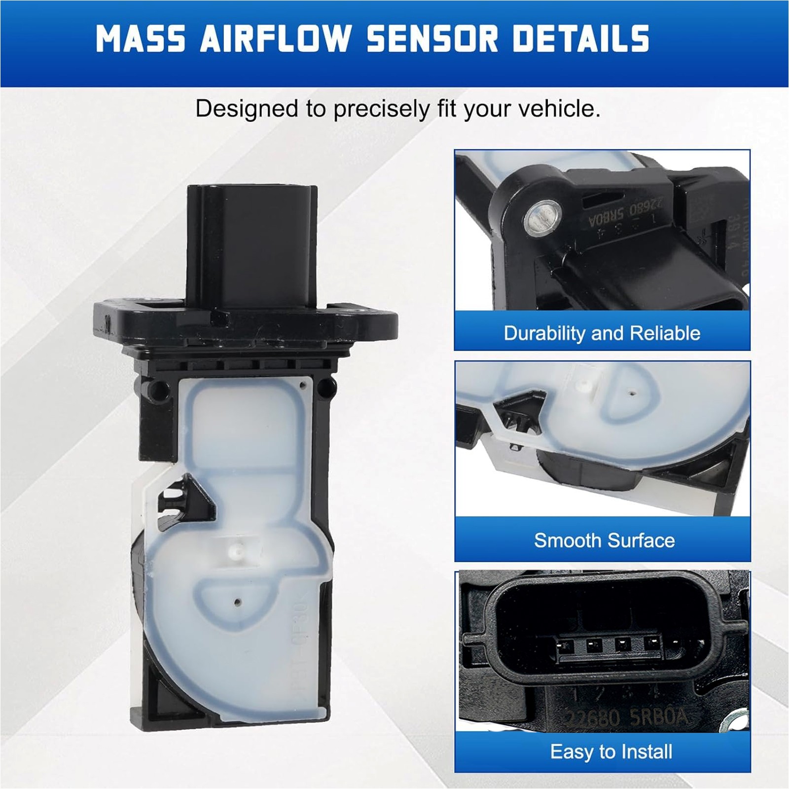 Mass Air Flow MAF Sensor for Nissan Pathfinder Rogue INFINITI QX60 22680-5RB0A