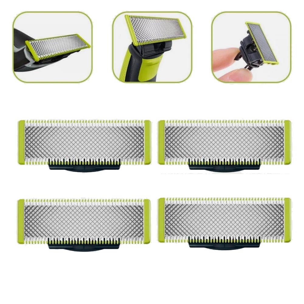 2 Blades Norelco QP210/80 OneBlade Replacement Head for QP2520 /QP6510 /QP6520