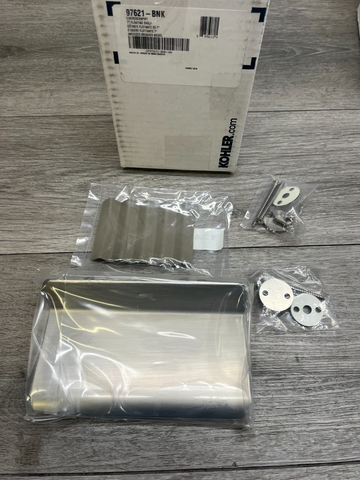 Kohler Choreograph® 7" Floating Shower Shelf K-97621-BNK Brushed Nickel