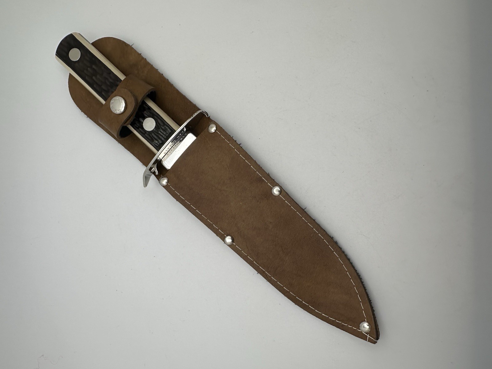 VINTAGE COLONIAL FIXED BLADE SURVIVAL KNIFE CAN OPENER & CAP LIFTER PROV. USA