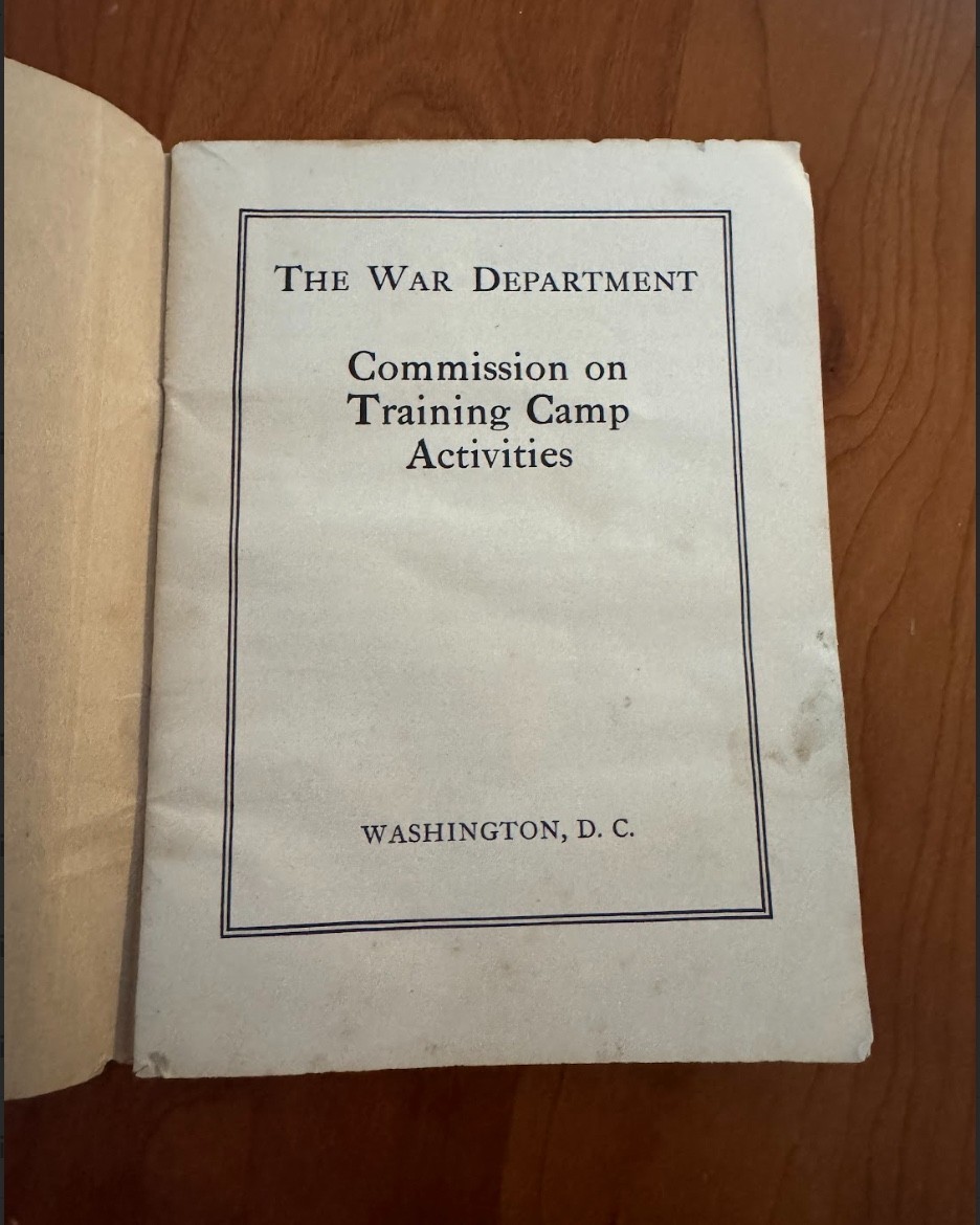 FREE SHIP! The War Department Commission on Training Camp Activities WWI