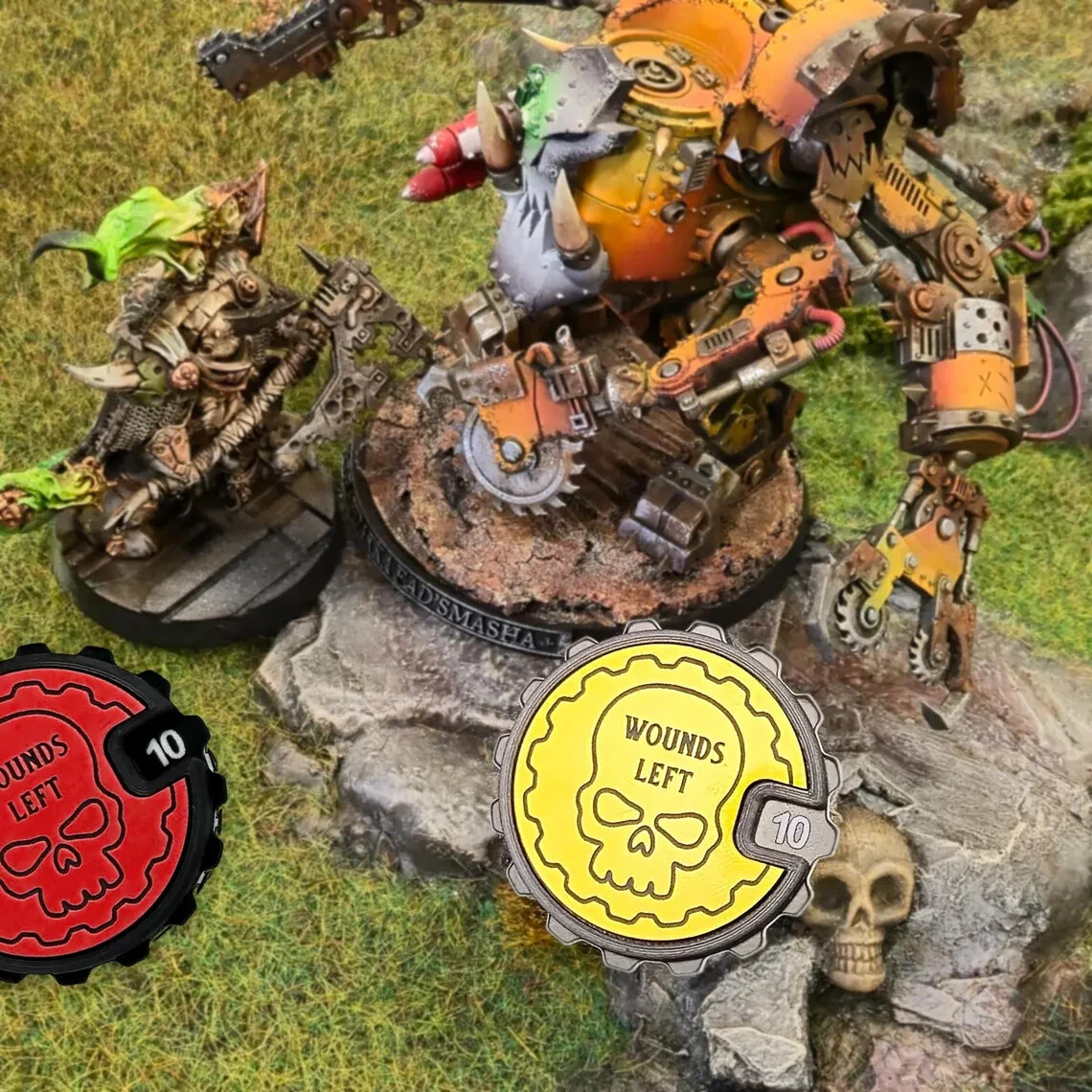 Premium 0-16 Damage Wound Trackers - Pack of Gaming Counters for AoS, 40k, KoW