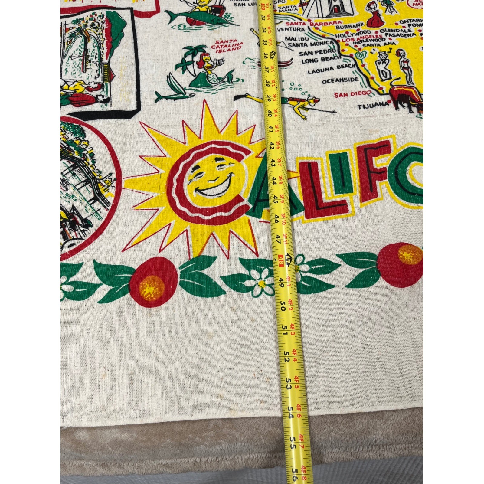 Vintage NOS California Muslin Tablecloth Collectible 1960-1970