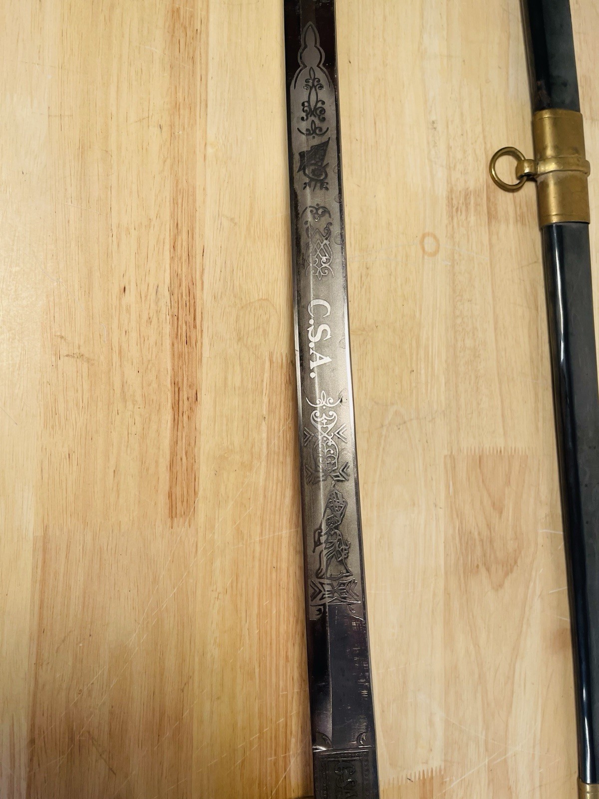 High Quality Replica Reenactment Confederate Saber sword 39 Inches Long