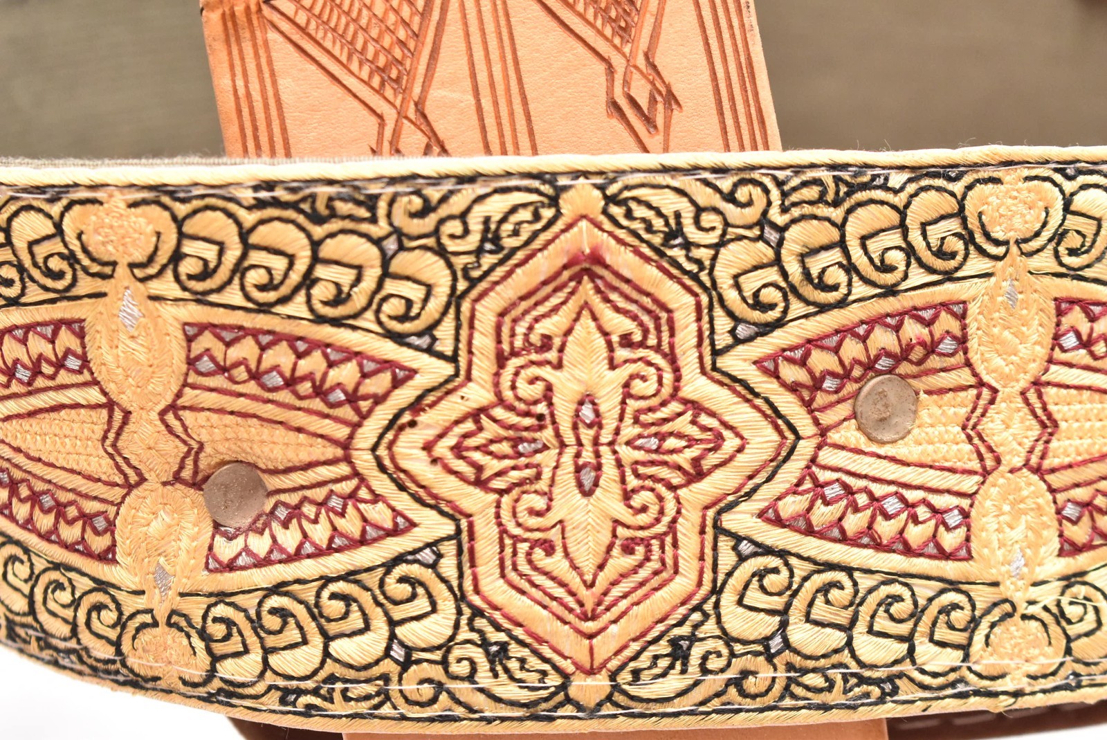 Beautiful Antique Authentic Yemeni Jambiya Dagger With Belt Knife Vintage-