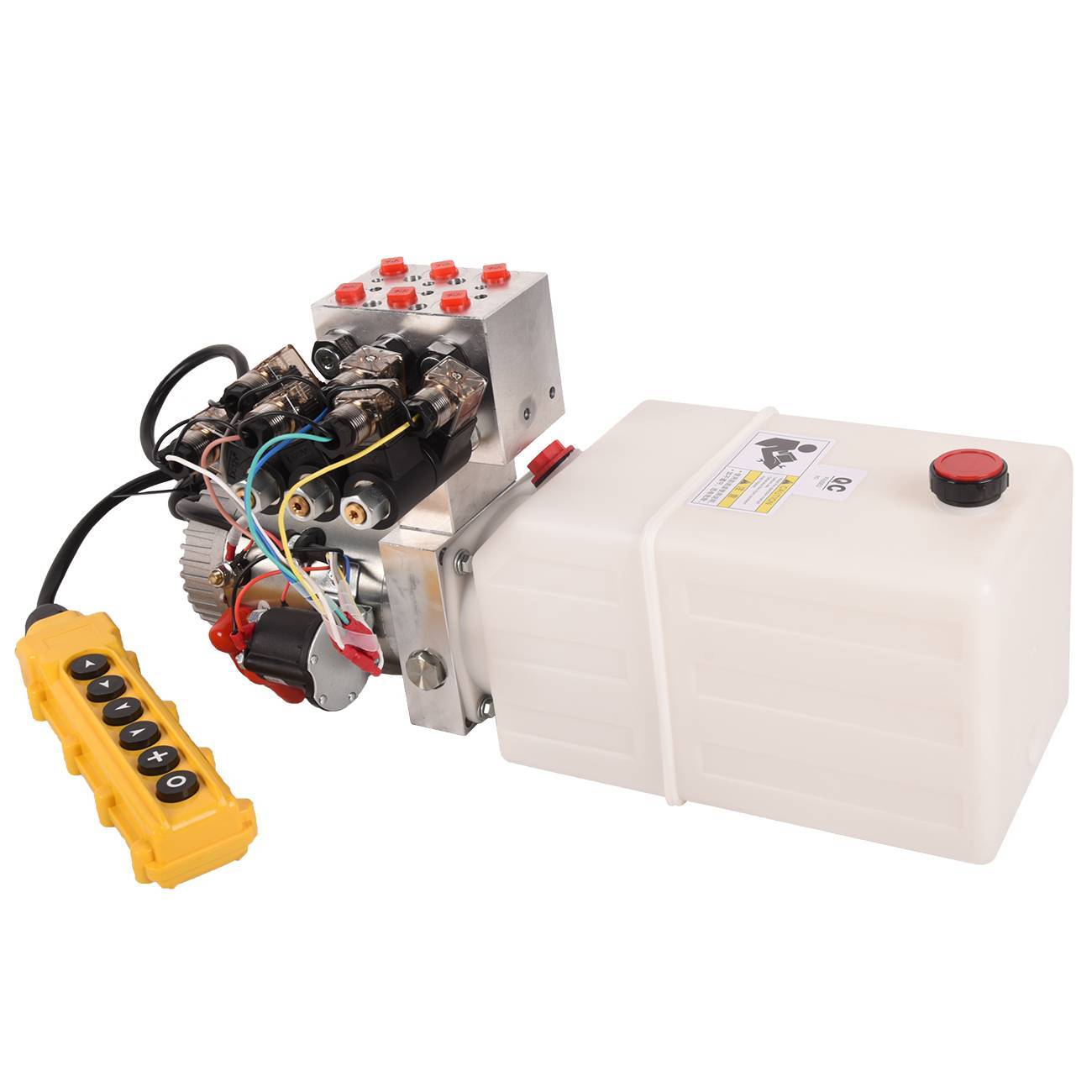 Hydraulic Power Unit Pump 6 Way 6 Quart Double Acting Dump Trailer Car Lifting