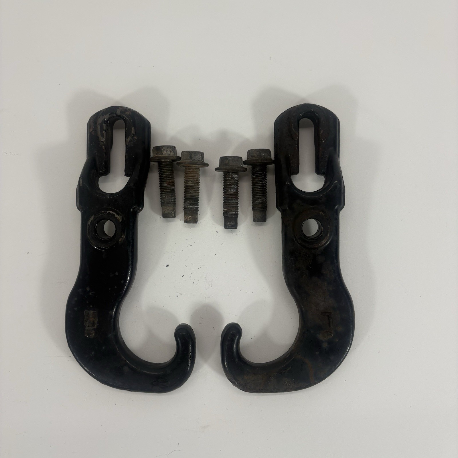 Front Tow Recovery Hooks Pair OEM with Bolts for 2004-2015 Nissan Titan Armada