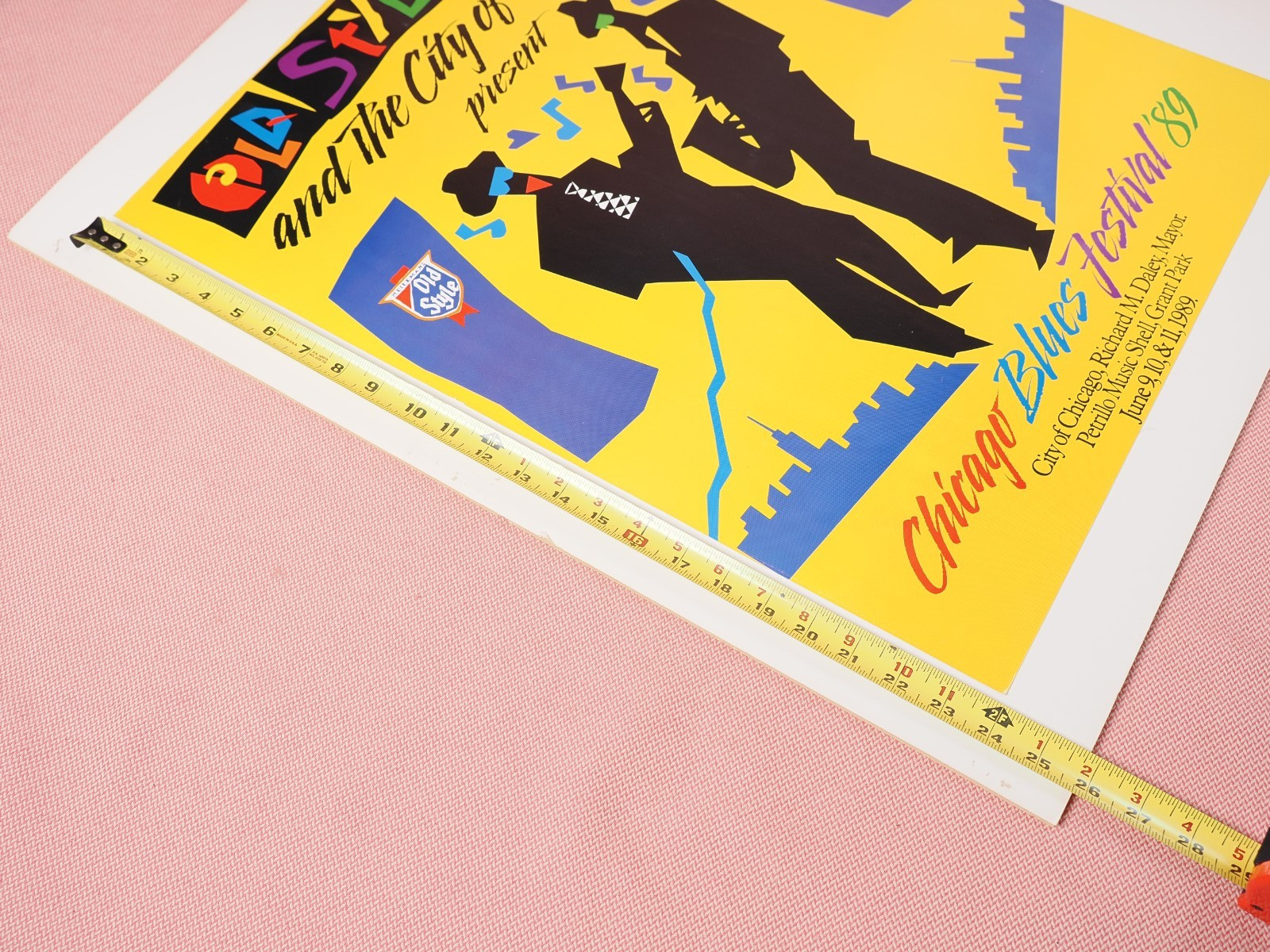 Chicago Blues Festival 1989 Original Poster Old Style Beer 24" x 18"