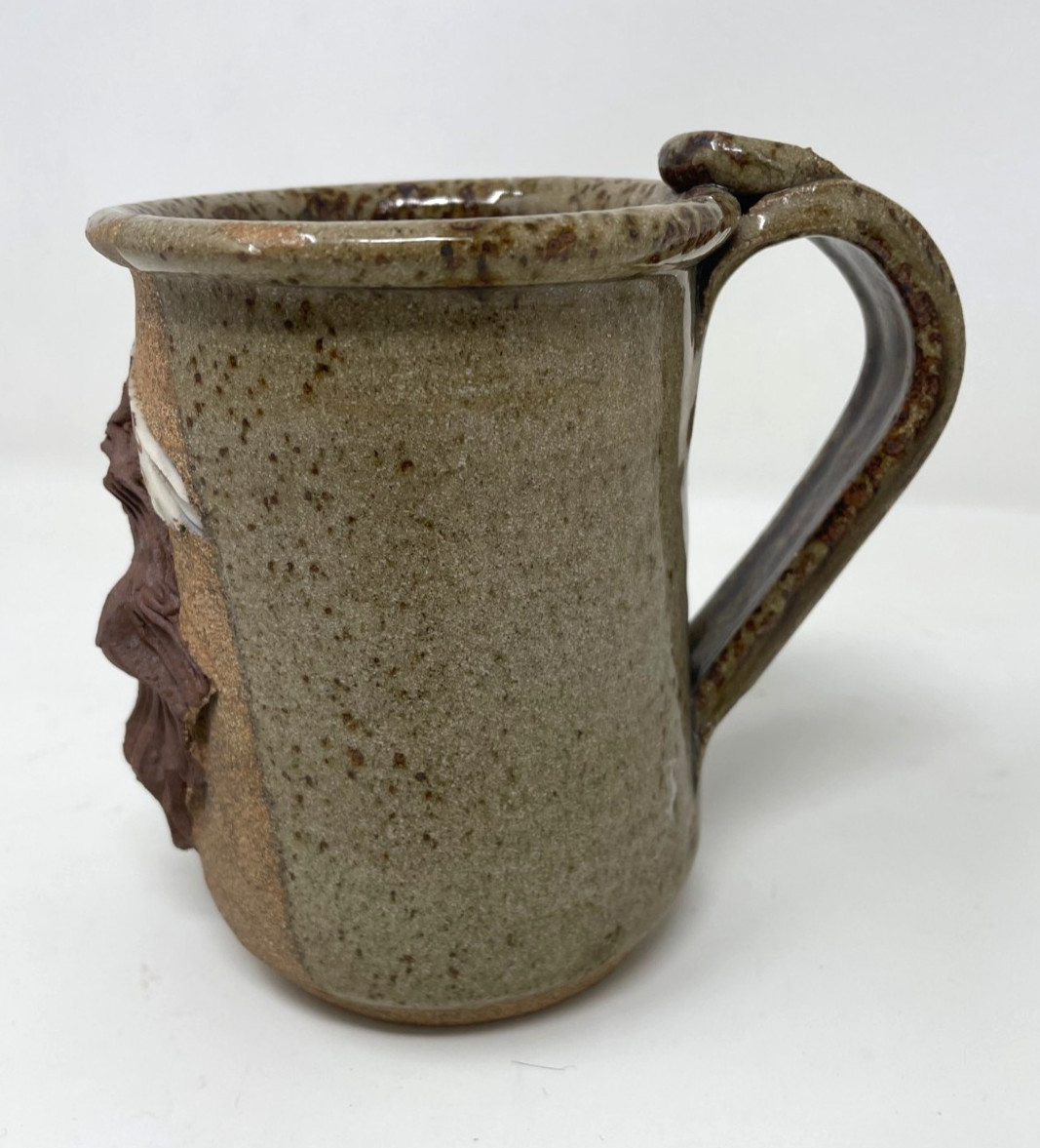 Coffee Tea Mug Cup Super Carpenter Vintage 3D Ugly Face Stoneware