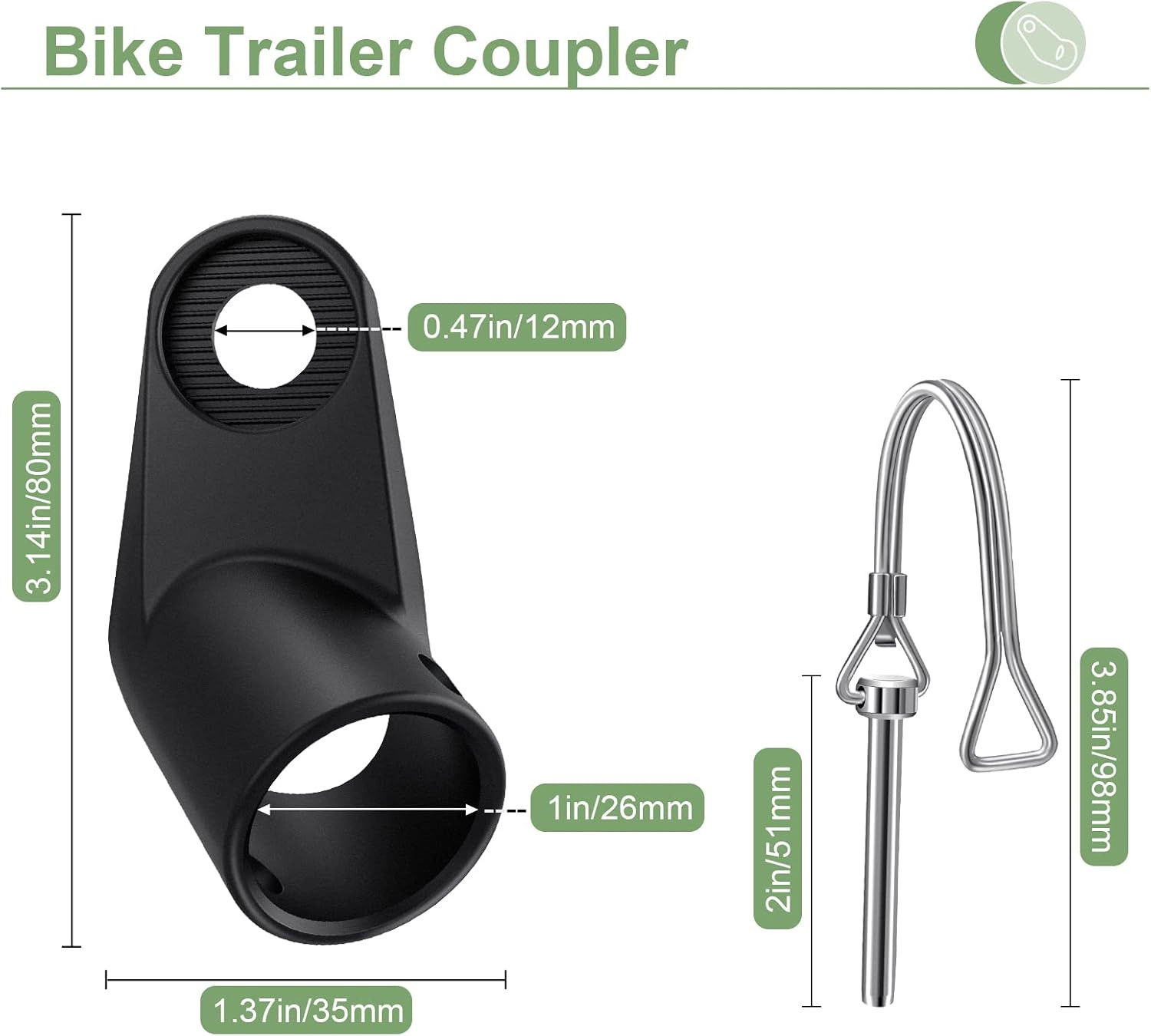 Bike Trailer Hitch for Instep/Schwinn Bike, Bicycle Trailer Coupler Hitch Attach