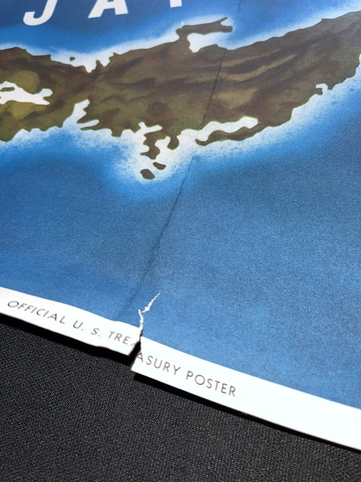 Vintage WWII War Large Poster - JAPAN You’re Next! 6th War Loan - 28-1/2”x40”