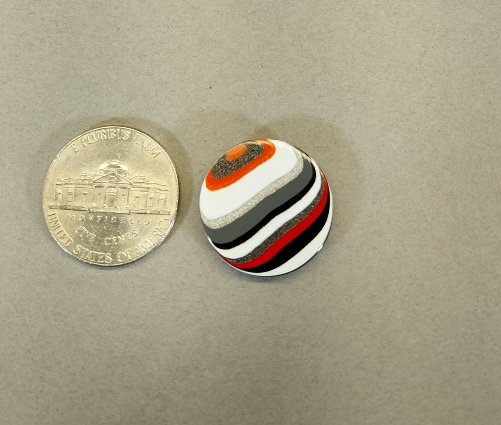 Fordite Cabochon, Domed Round, Wisconsin Handmade, EB63