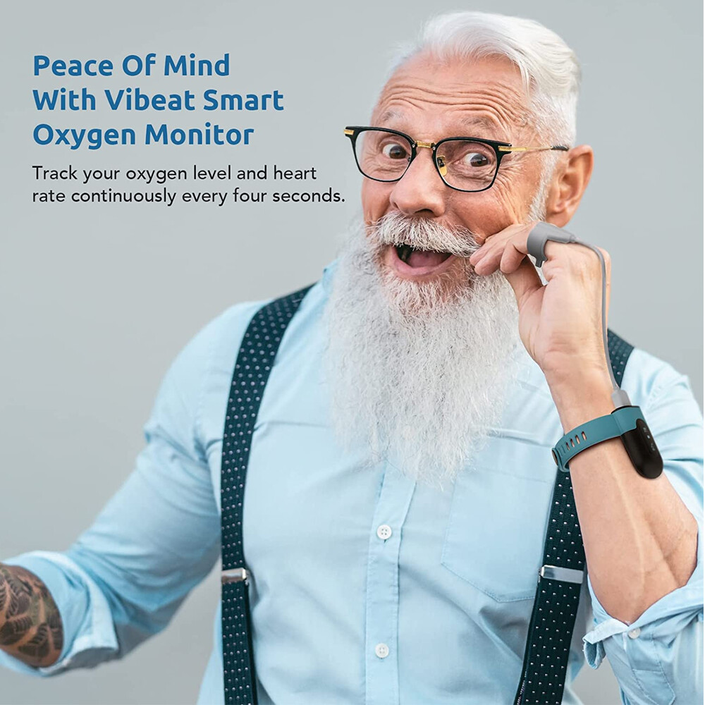 SleepU Wrist Pulse Oximeter Wearable Oxygen Monitor with Finger O2 Sensor App PC