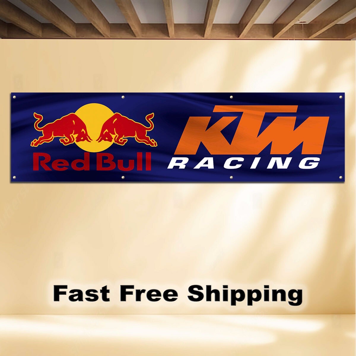 KTM RACING 2'X8' BANNER FLAG RED BULL RACING