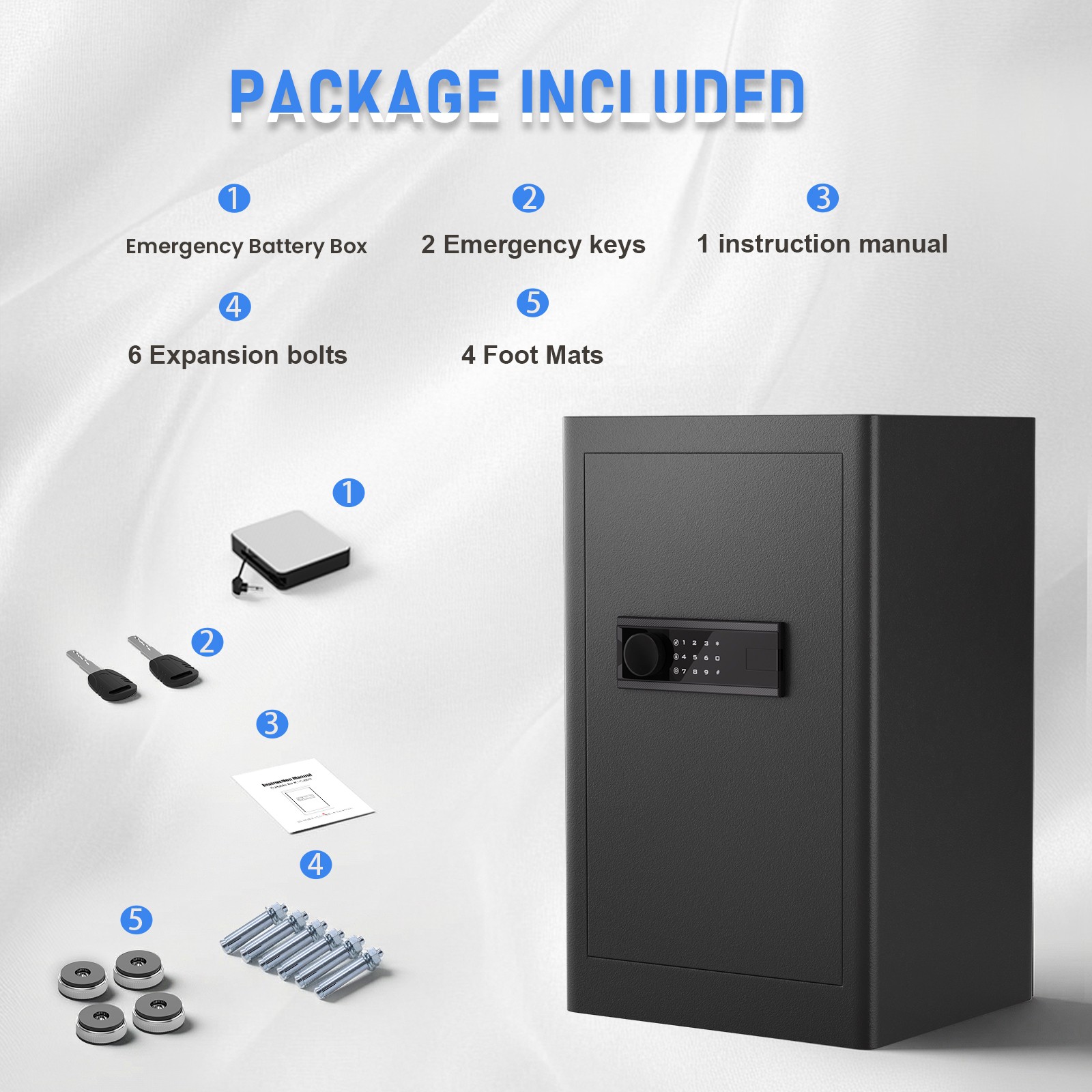 6.0 Cub Digital Extra Large Safe with Slide Drawer for Jewelry Cash Pistol