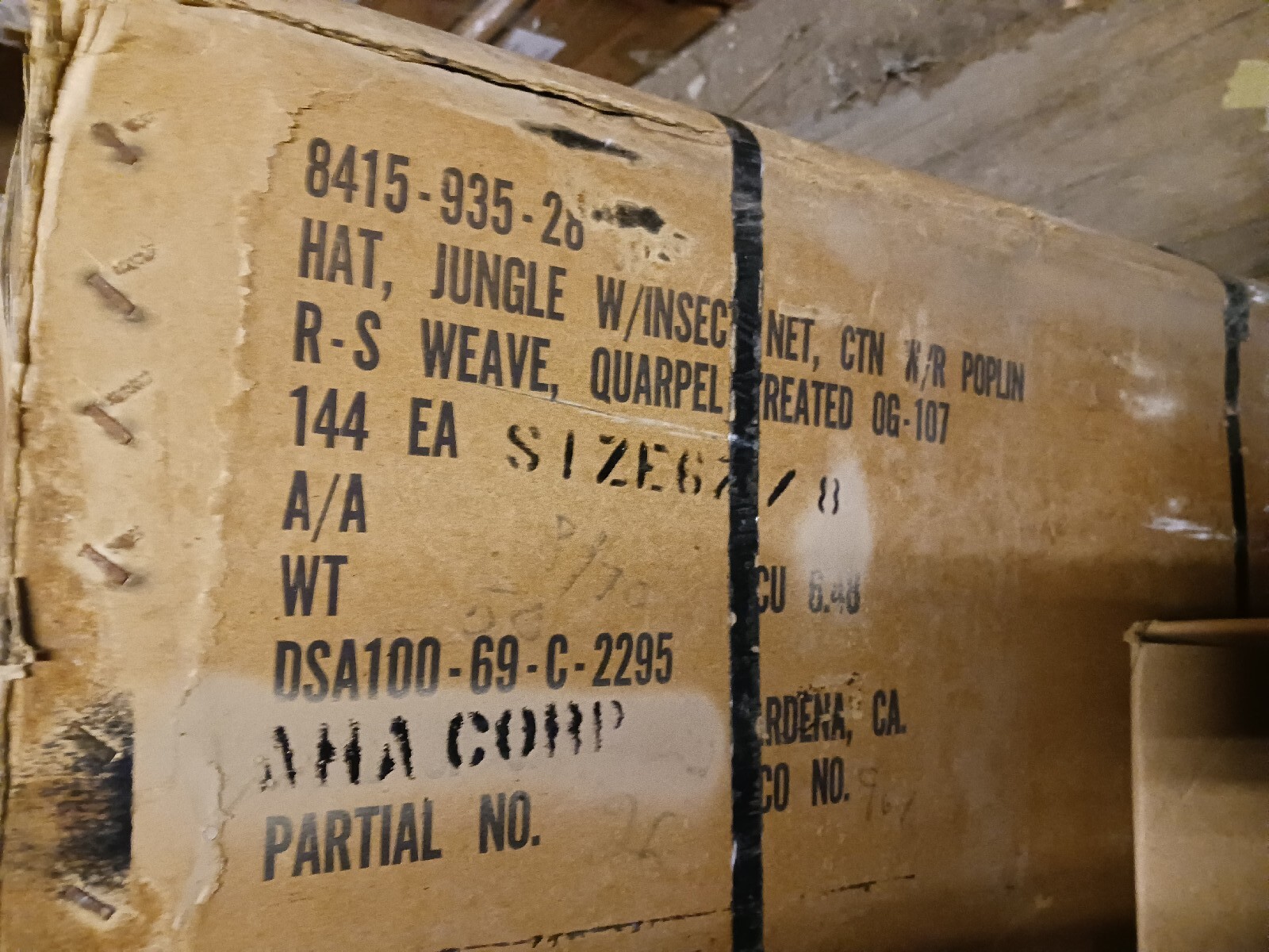 Vietnam Dated USGI Jungle Boonie Hat with Insect Net Free Shipping