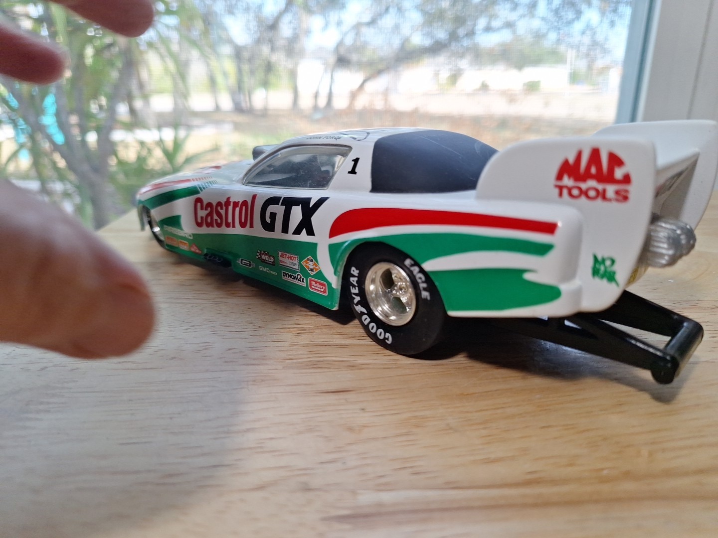 John Force Signed 1997 1/24 Diecast NHRA Winners Circle Funny Car No Fear