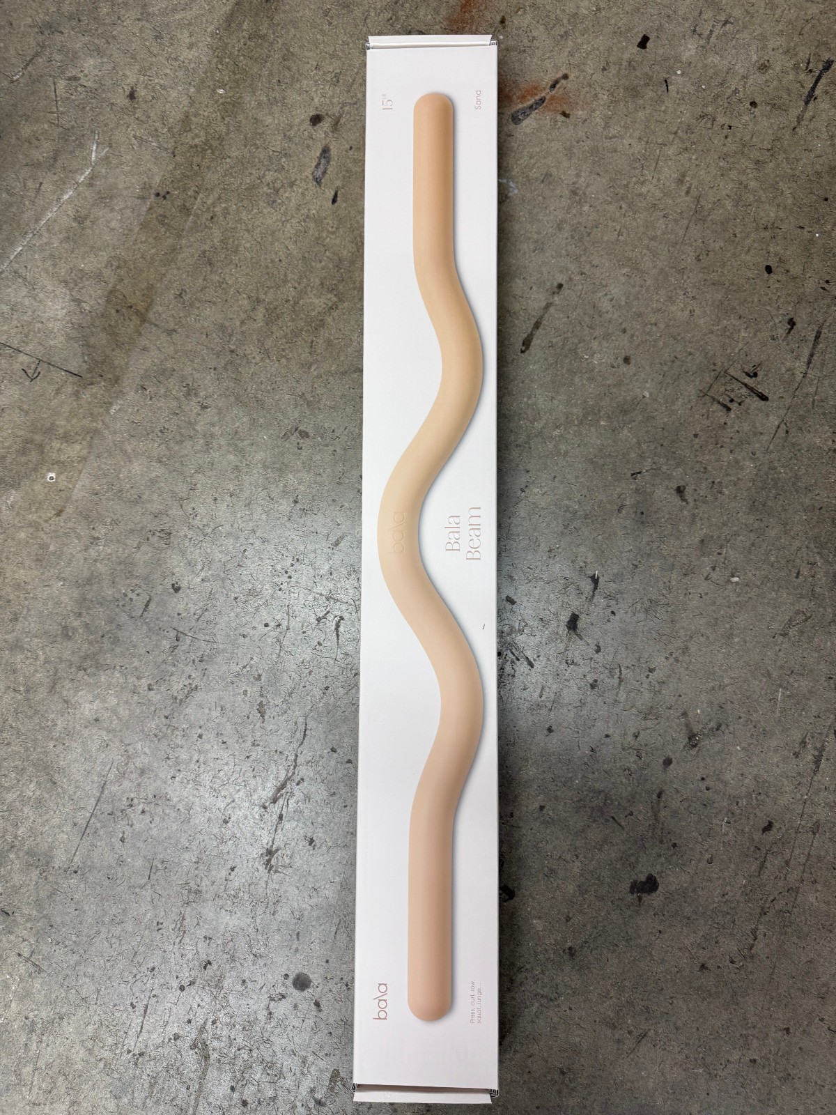 Bala Beam Curl Bar 15 lbs Weighted Bar Color Sand Pilates Workout Training