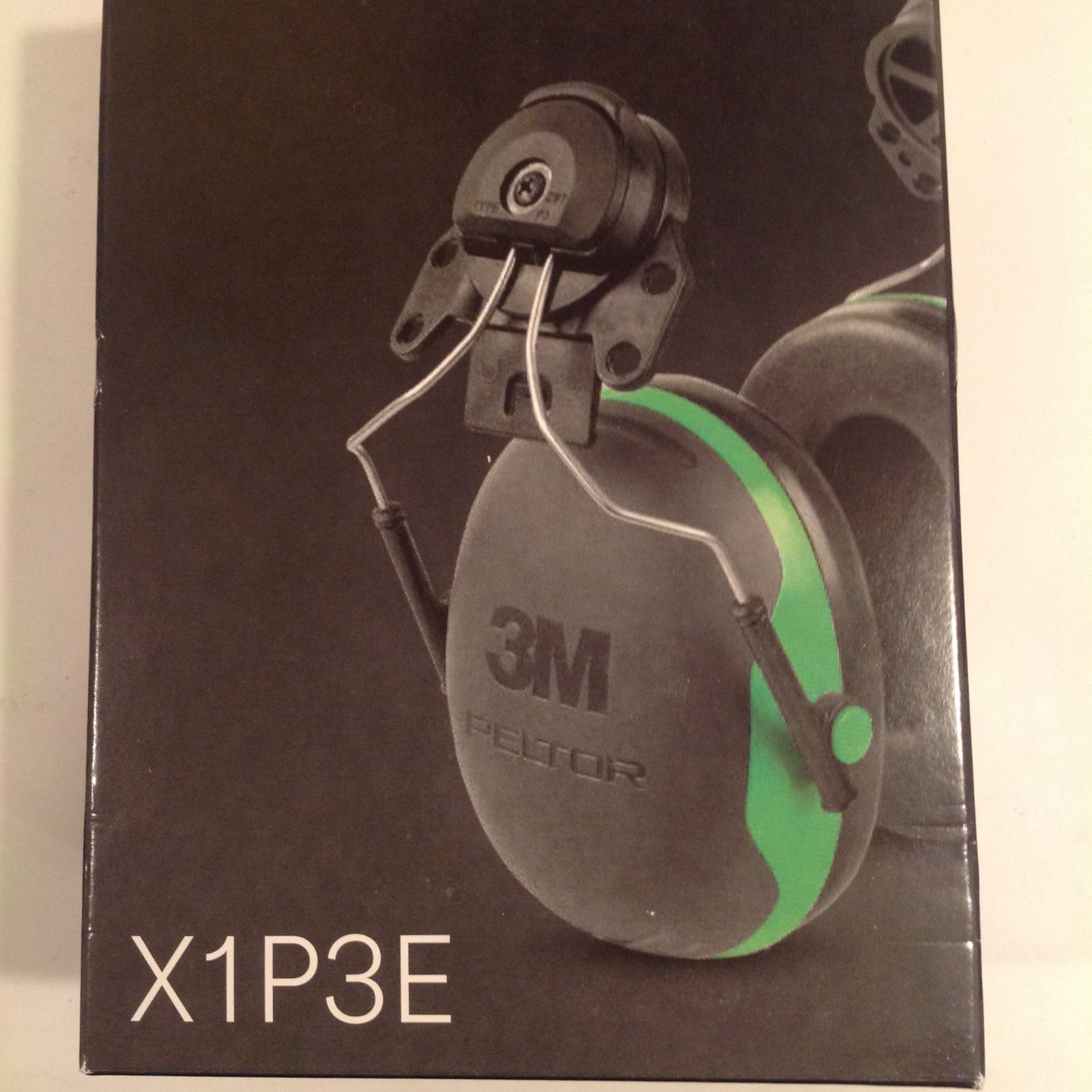 3M Peltor X1 Series Hard Hat Attached Ear Muffs X1P3E Cap Mount NRR 21dB Black