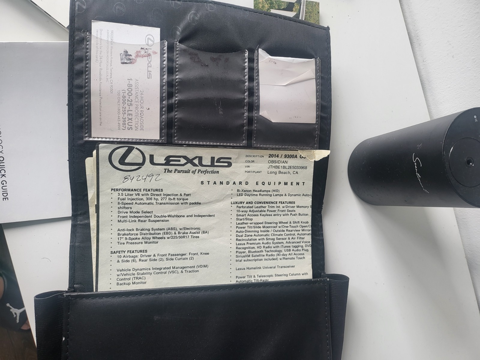 2014 Lexus GS350 Owners Manual COMPLETE Set w/ Navigation book & case