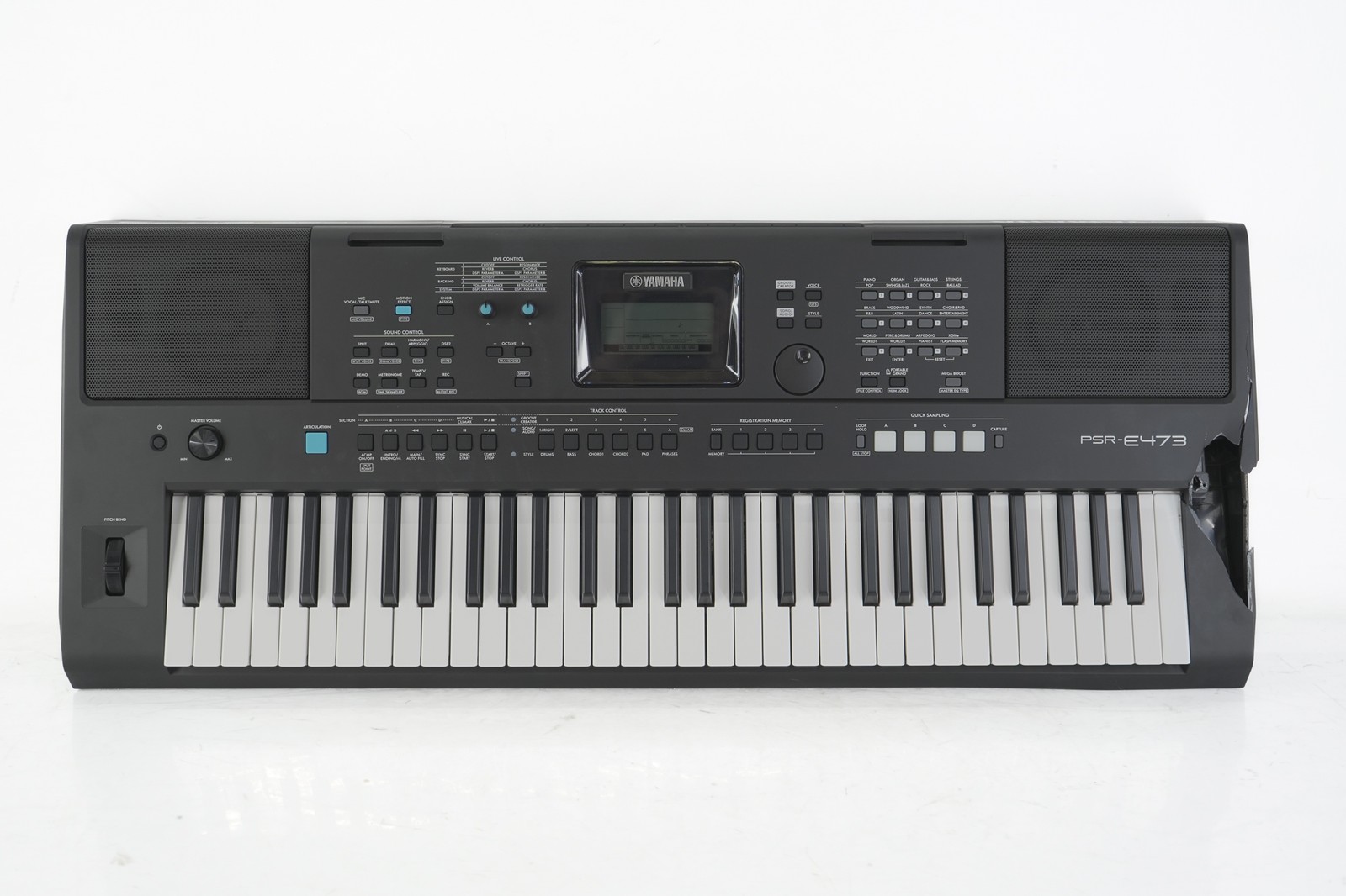 Yamaha PSR-E473 61-Key High-Level Portable Keyboard Damaged
