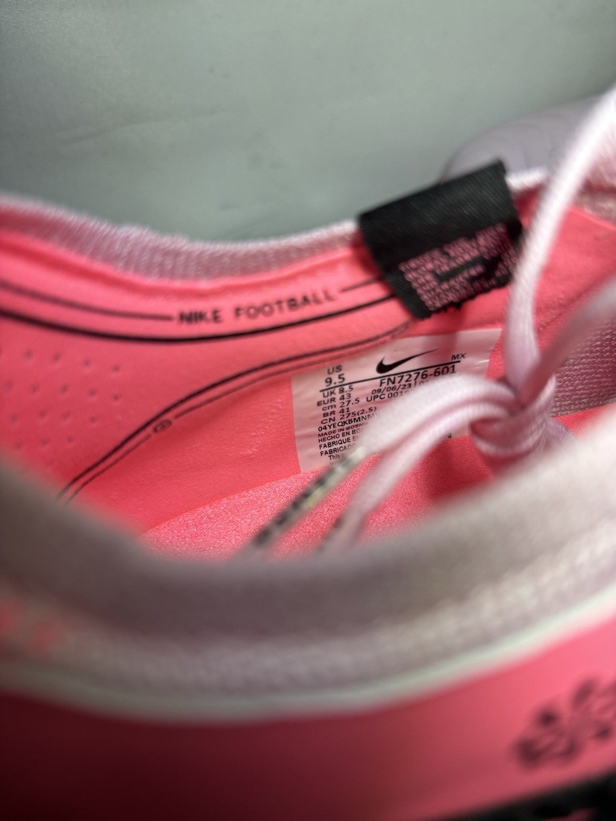 Nike Legend 10 Elite FG ACC Soccer Pink Foam Cleats FN7276-601 Men's Size 9.5