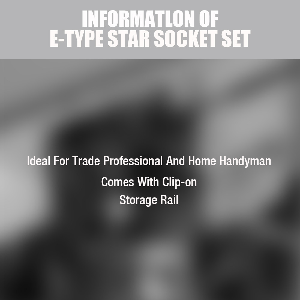 11 pc Torx Star Bit Female E Socket Set Automotive Shop Tools External E4-E20